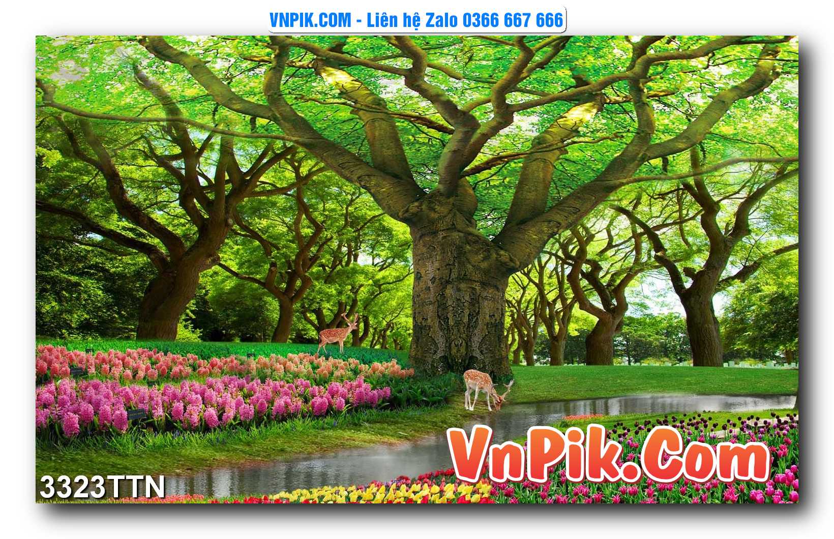 Tranh thác nước – Tranh phong thủy – Tranh treo tường mã 3323TTN