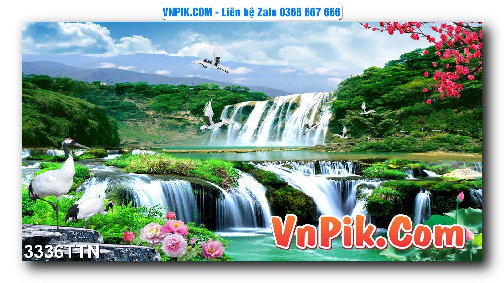 Tranh thác nước – Tranh phong thủy – Tranh treo tường mã 3336TTN