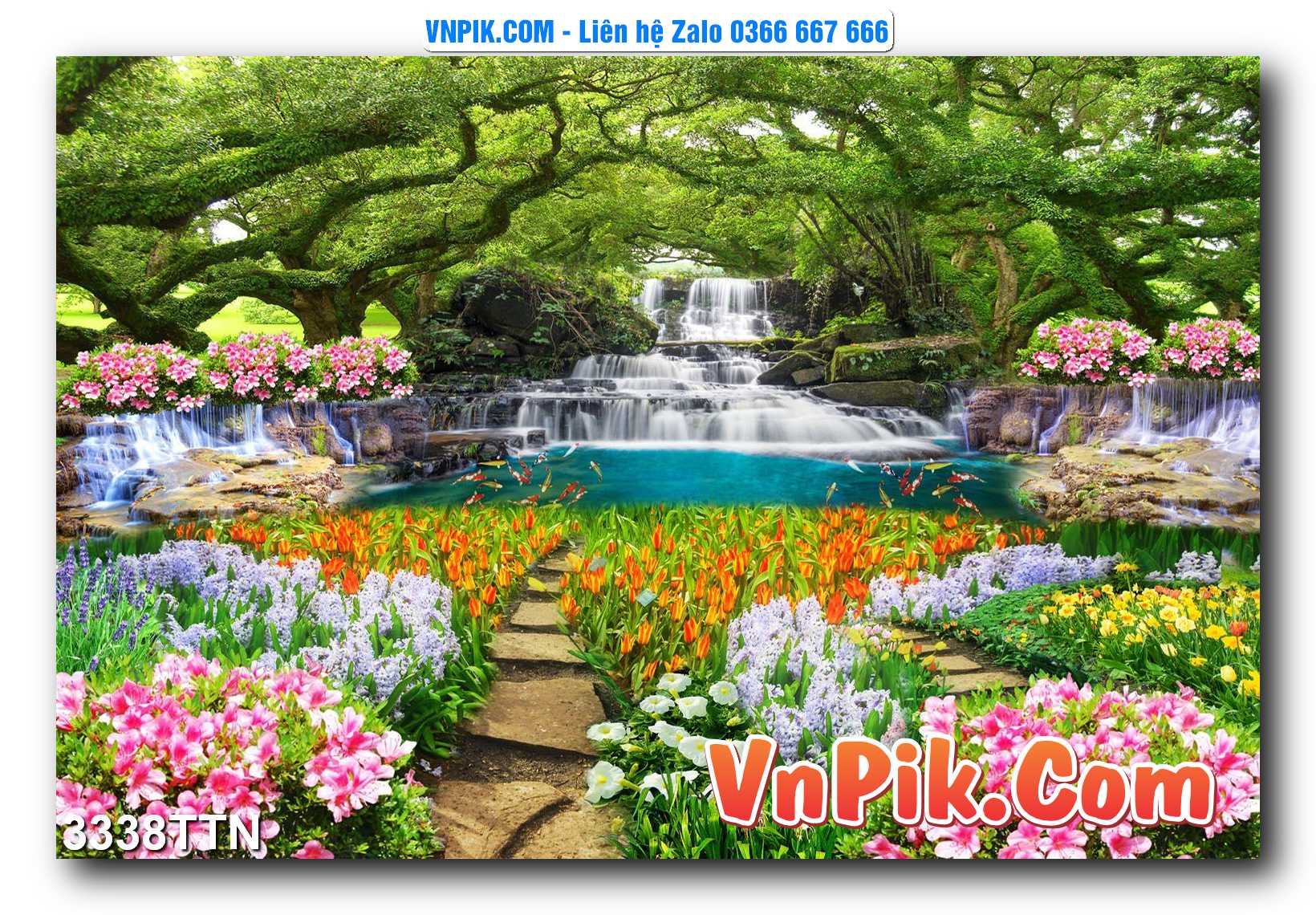 Tranh thác nước – Tranh phong thủy – Tranh treo tường mã 3338TTN