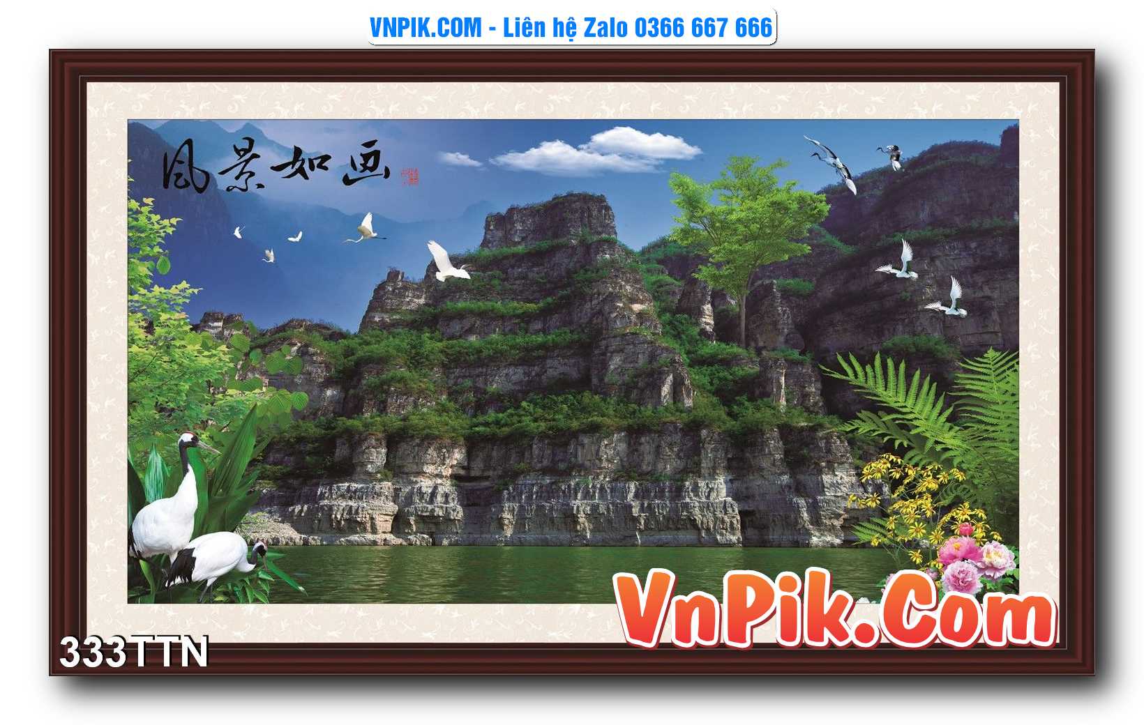 Tranh thác nước – Tranh phong thủy – Tranh treo tường mã 333TTN