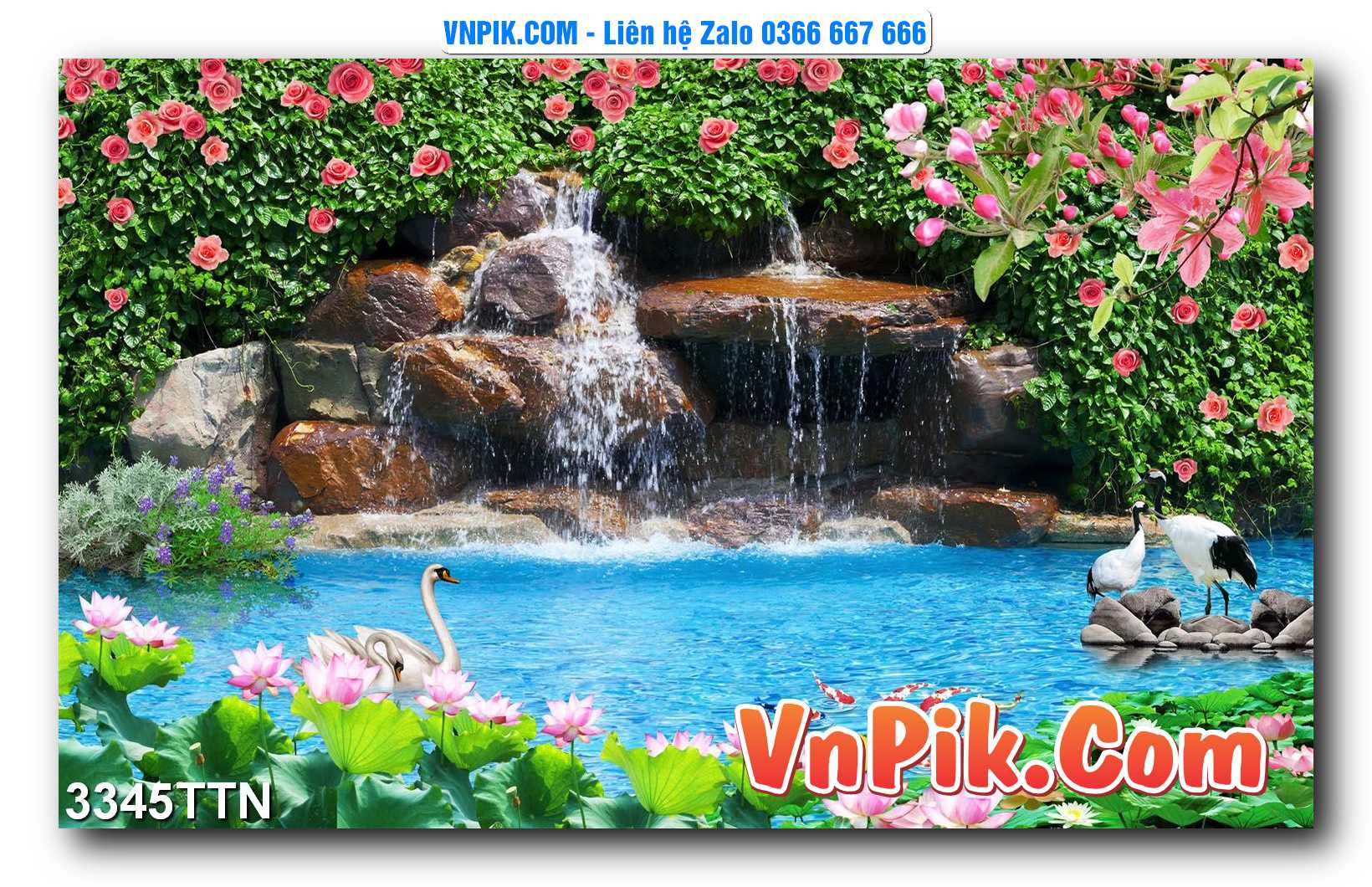 Tranh thác nước – Tranh phong thủy – Tranh treo tường mã 3345TTN