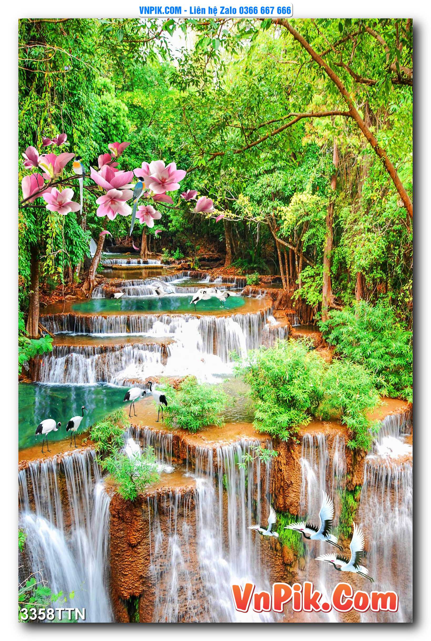Tranh thác nước – Tranh phong thủy – Tranh treo tường mã 3358TTN