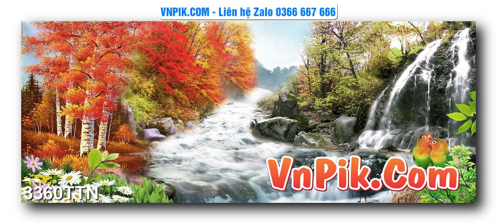 Tranh thác nước – Tranh phong thủy – Tranh treo tường mã 3360TTN