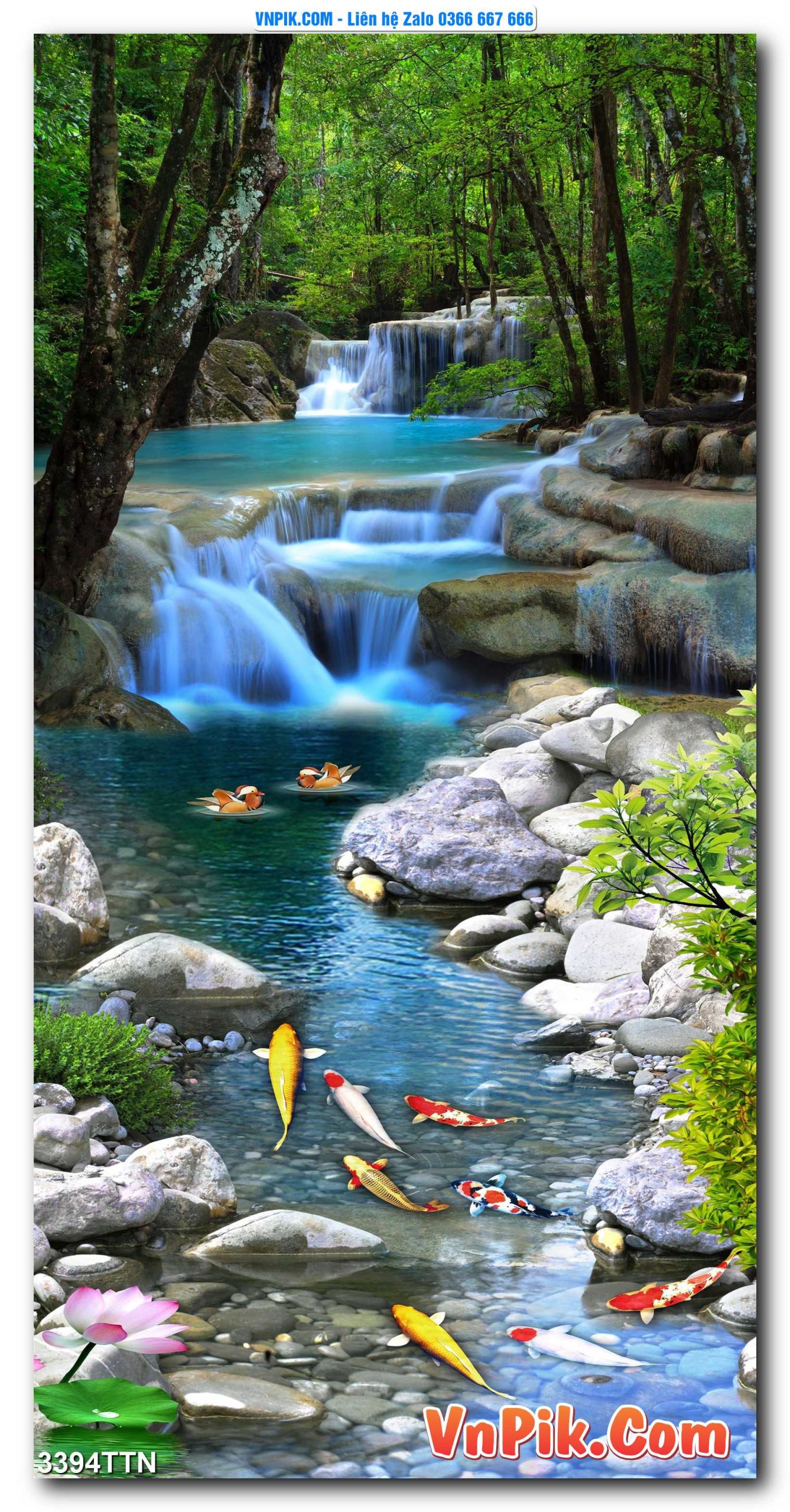 Tranh thác nước – Tranh phong thủy – Tranh treo tường mã 3394TTN