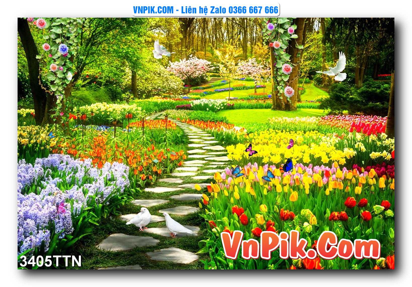 Tranh thác nước – Tranh phong thủy – Tranh treo tường mã 3405TTN
