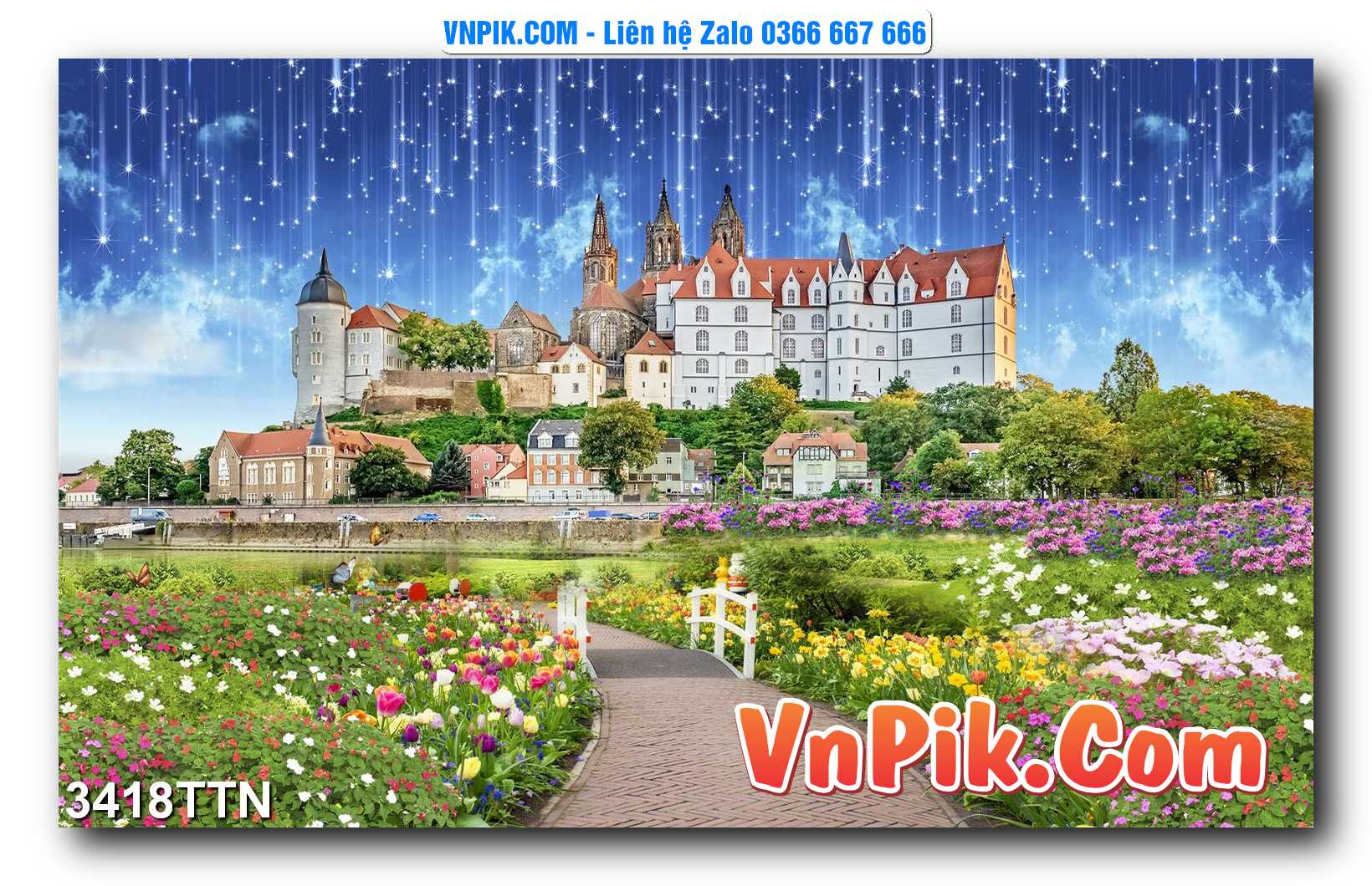 Tranh thác nước – Tranh phong thủy – Tranh treo tường mã 3418TTN