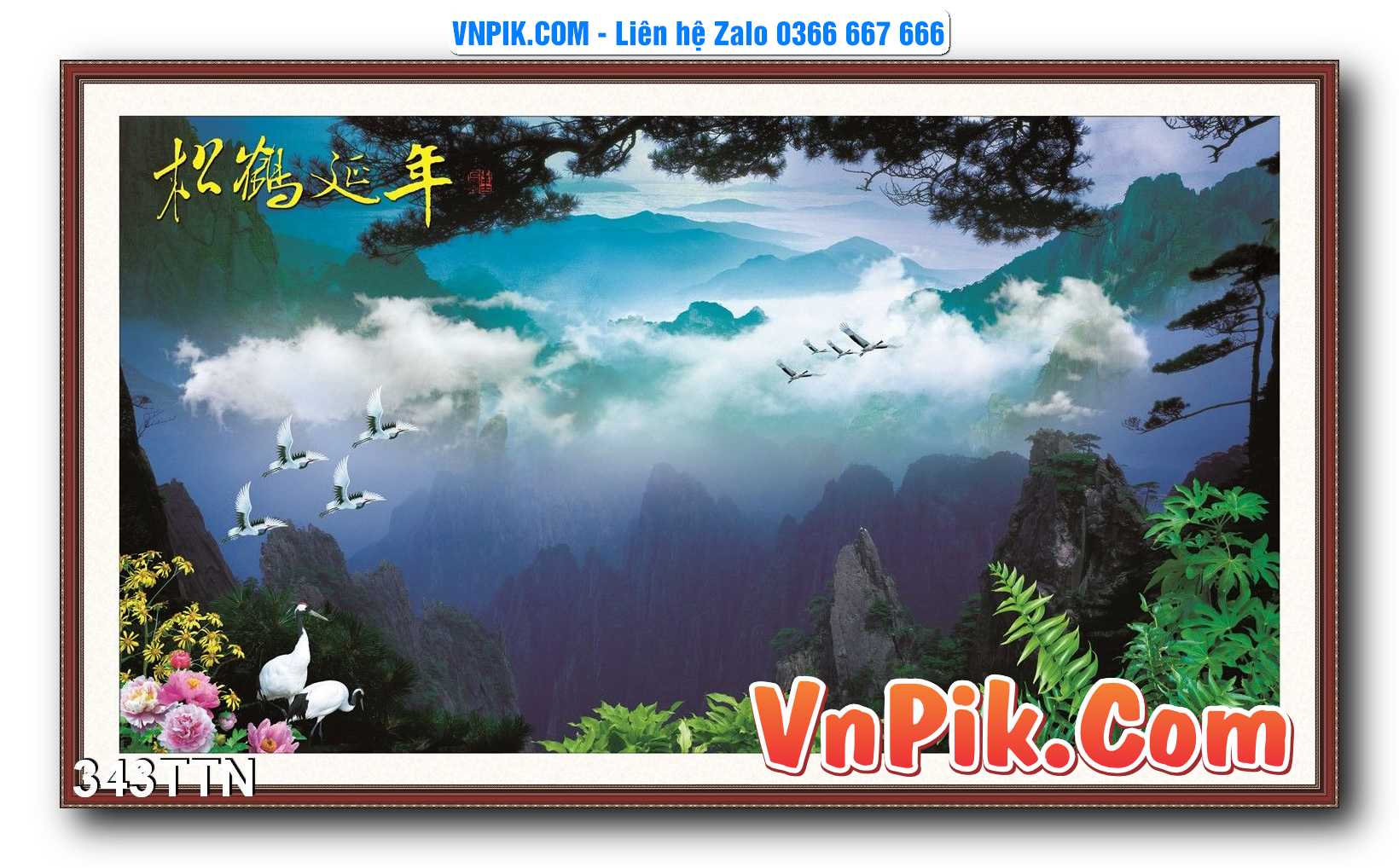 Tranh thác nước – Tranh phong thủy – Tranh treo tường mã 343TTN