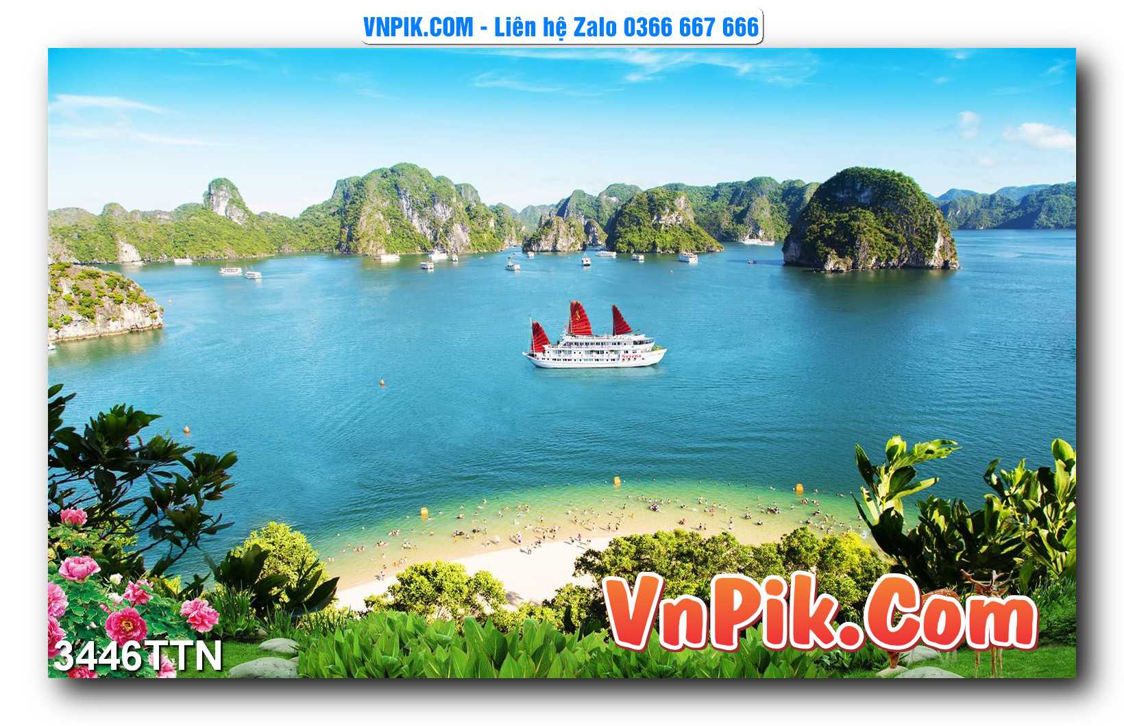 Tranh thác nước – Tranh phong thủy – Tranh treo tường mã 3446TTN