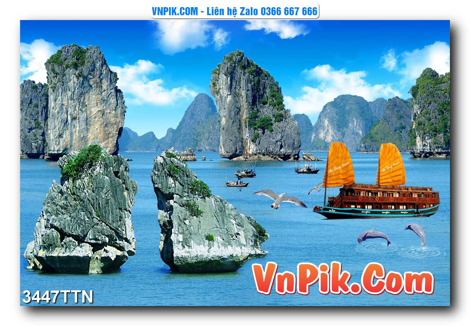 Tranh thác nước – Tranh phong thủy – Tranh treo tường mã 3447TTN