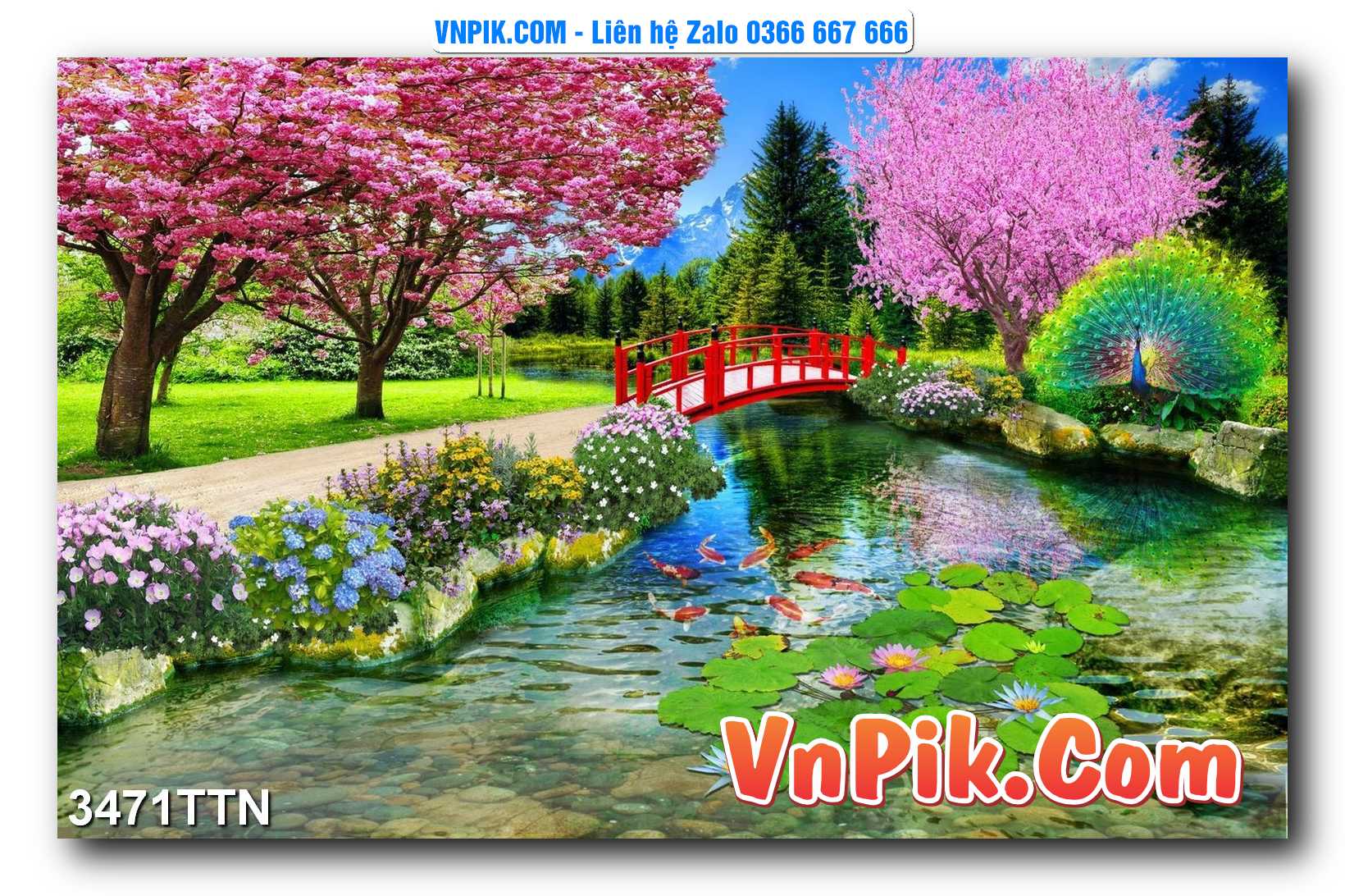 Tranh thác nước – Tranh phong thủy – Tranh treo tường mã 3471TTN