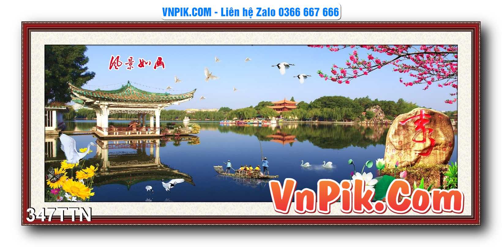 Tranh thác nước – Tranh phong thủy – Tranh treo tường mã 347TTN