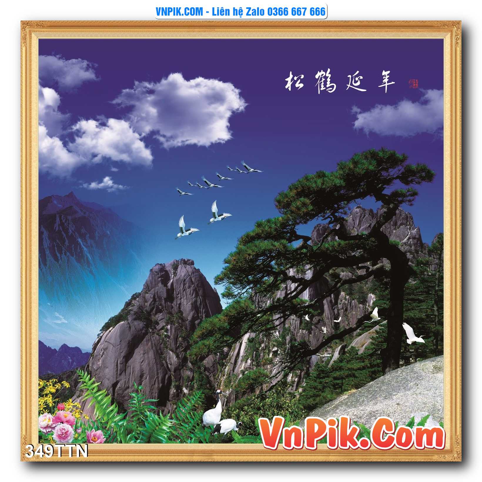 Tranh thác nước – Tranh phong thủy – Tranh treo tường mã 349TTN