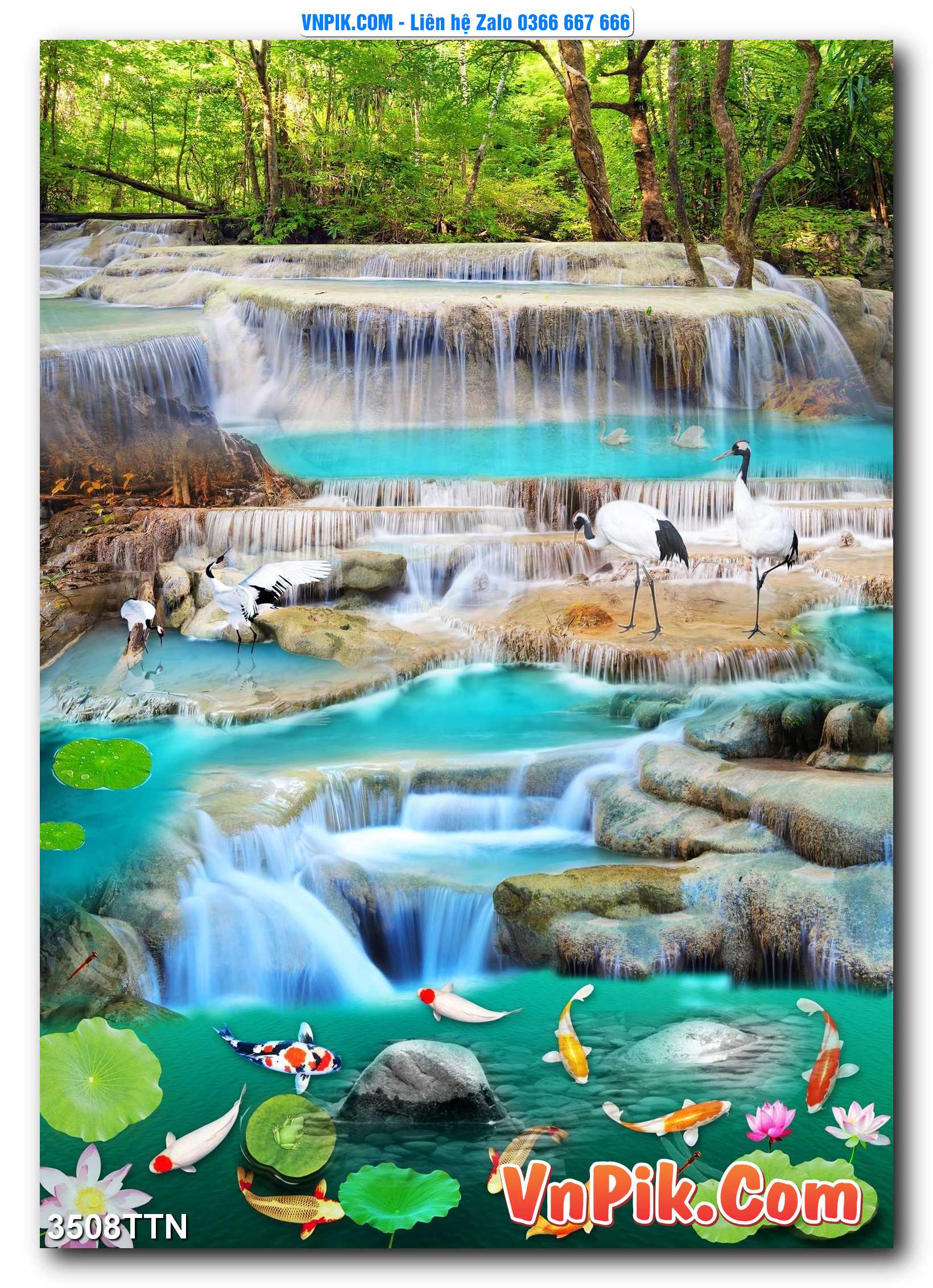 Tranh thác nước – Tranh phong thủy – Tranh treo tường mã 3508TTN