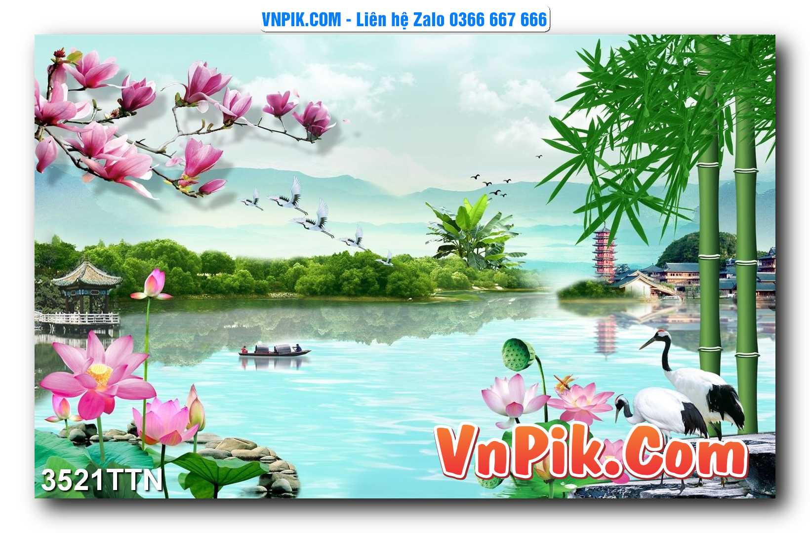 Tranh thác nước – Tranh phong thủy – Tranh treo tường mã 3521TTN