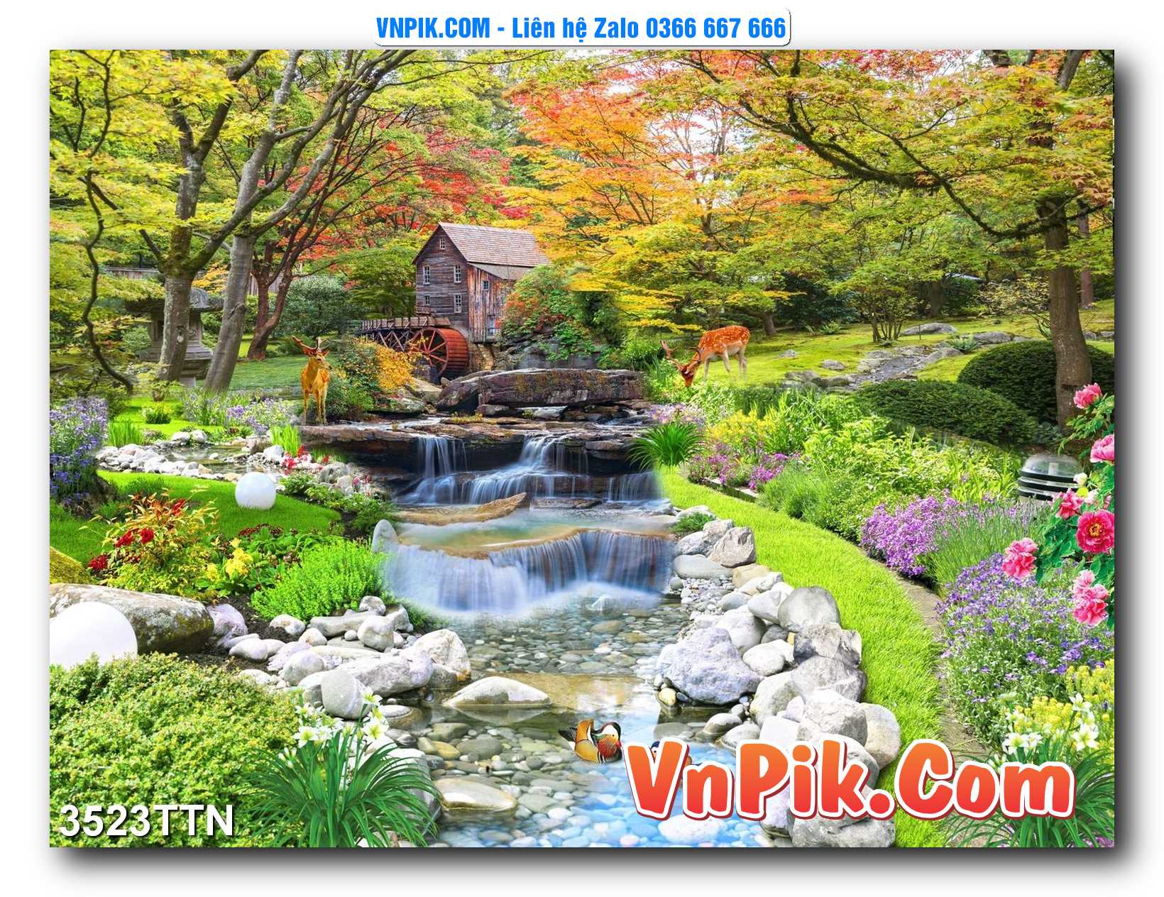 Tranh thác nước – Tranh phong thủy – Tranh treo tường mã 3523TTN