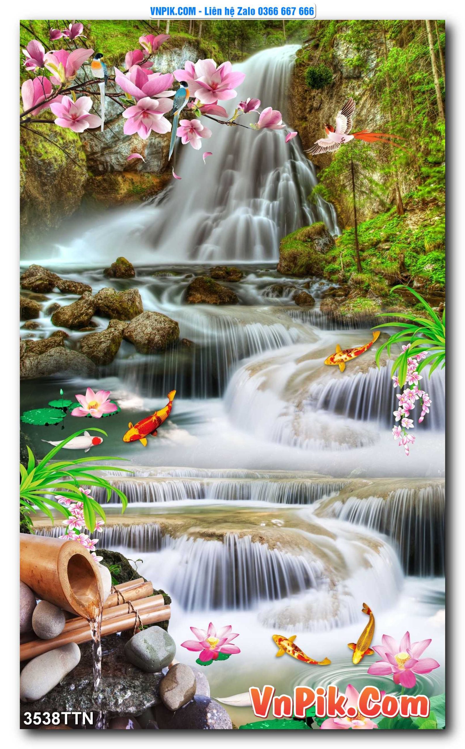 Tranh thác nước – Tranh phong thủy – Tranh treo tường mã 3538TTN