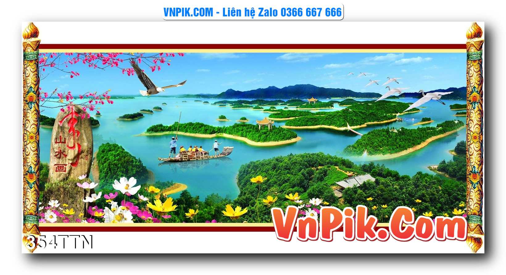 Tranh thác nước – Tranh phong thủy – Tranh treo tường mã 354TTN