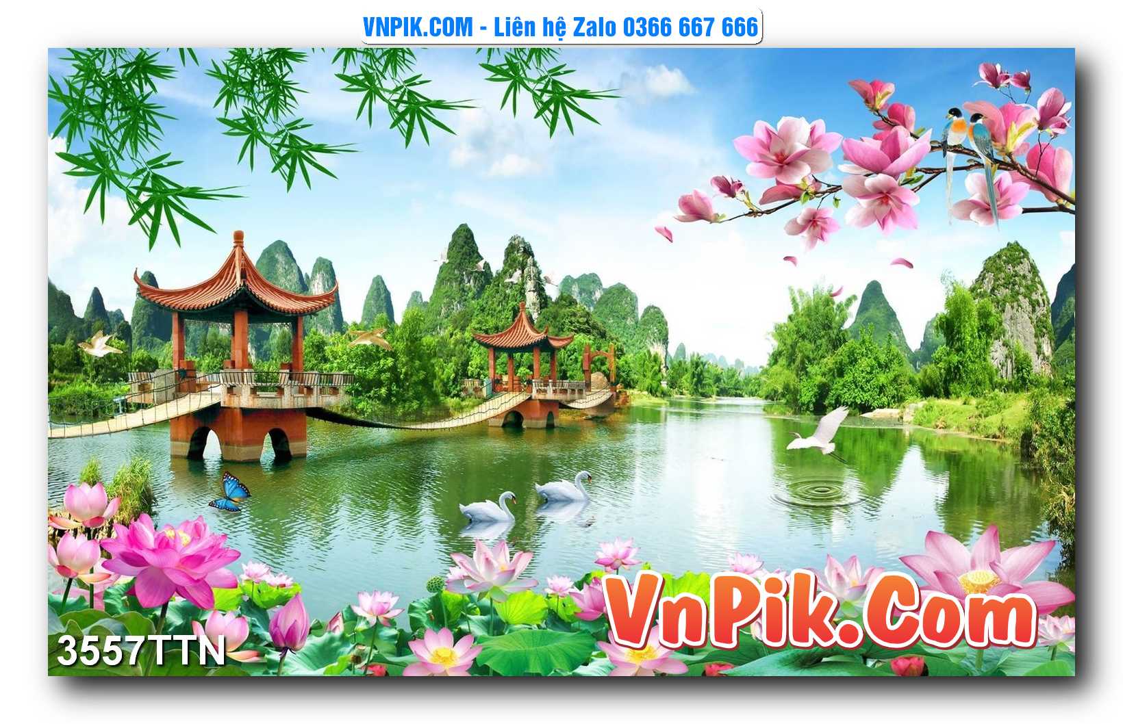 Tranh thác nước – Tranh phong thủy – Tranh treo tường mã 3557TTN