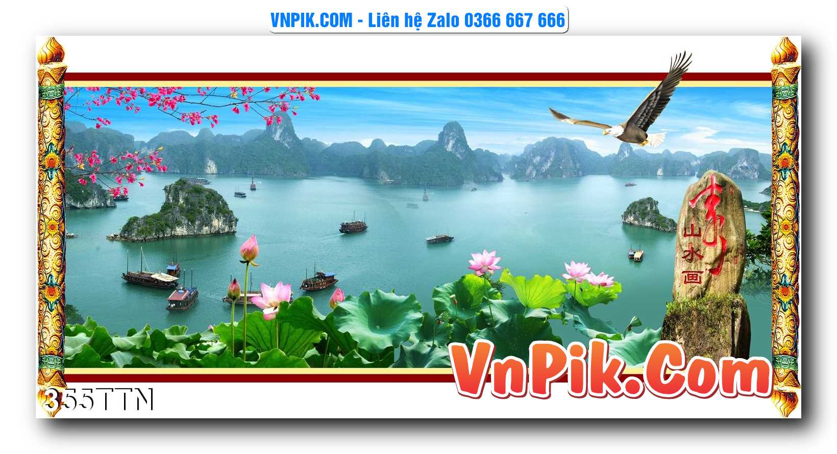 Tranh thác nước – Tranh phong thủy – Tranh treo tường mã 355TTN