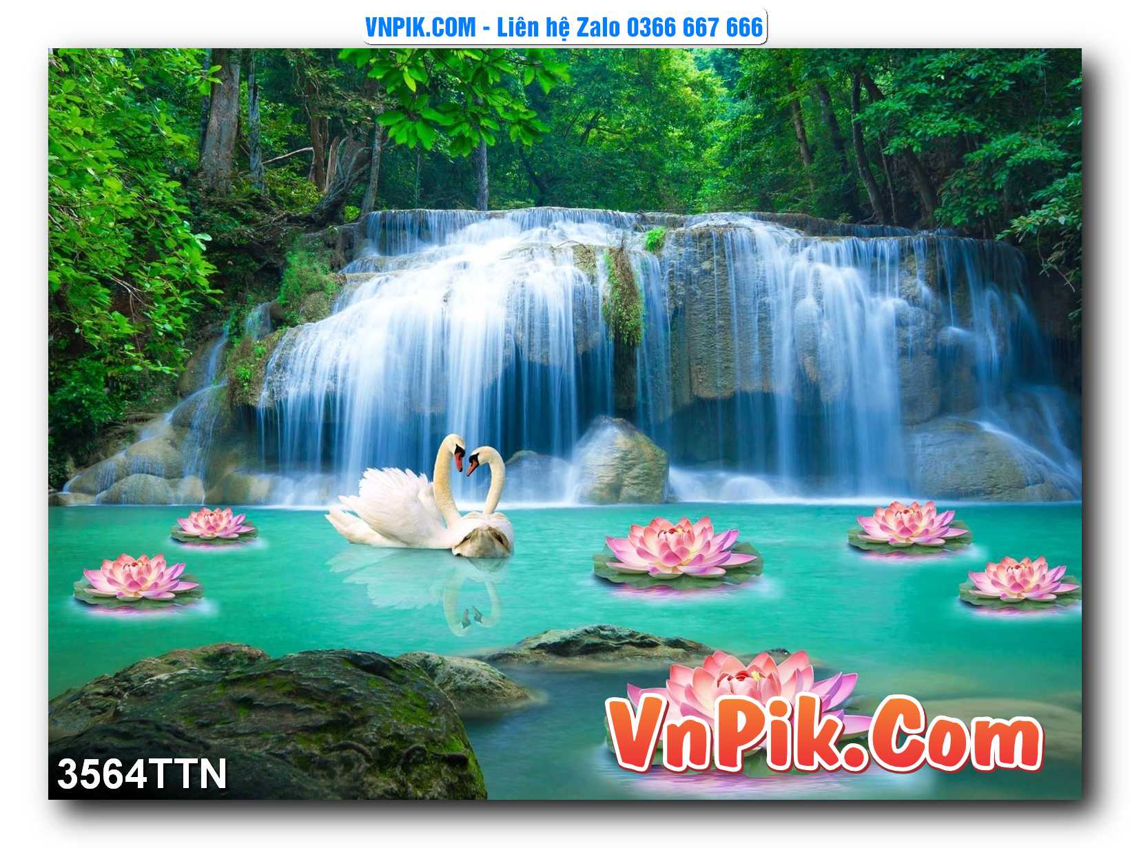 Tranh thác nước – Tranh phong thủy – Tranh treo tường mã 3564TTN