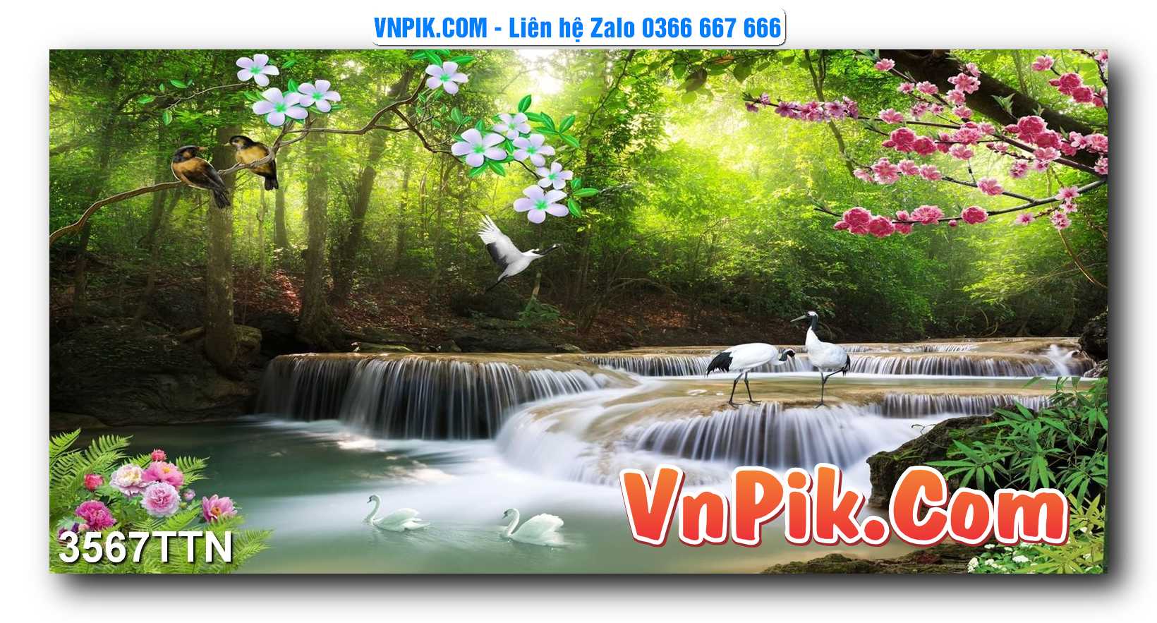 Tranh thác nước – Tranh phong thủy – Tranh treo tường mã 3567TTN