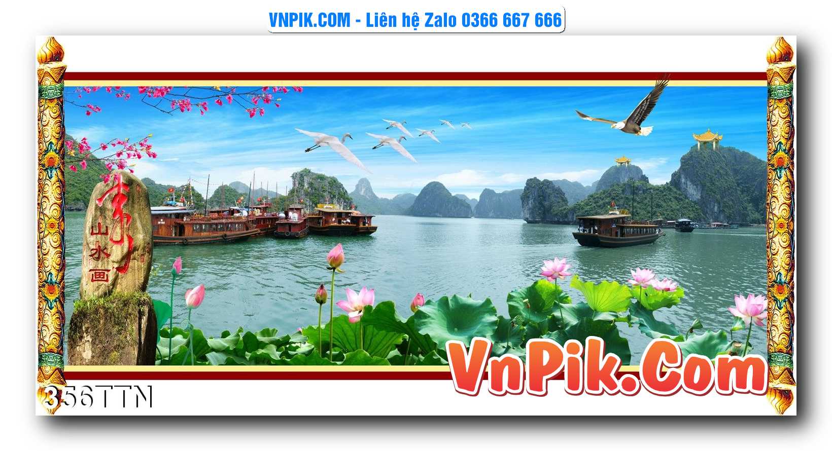 Tranh thác nước – Tranh phong thủy – Tranh treo tường mã 356TTN
