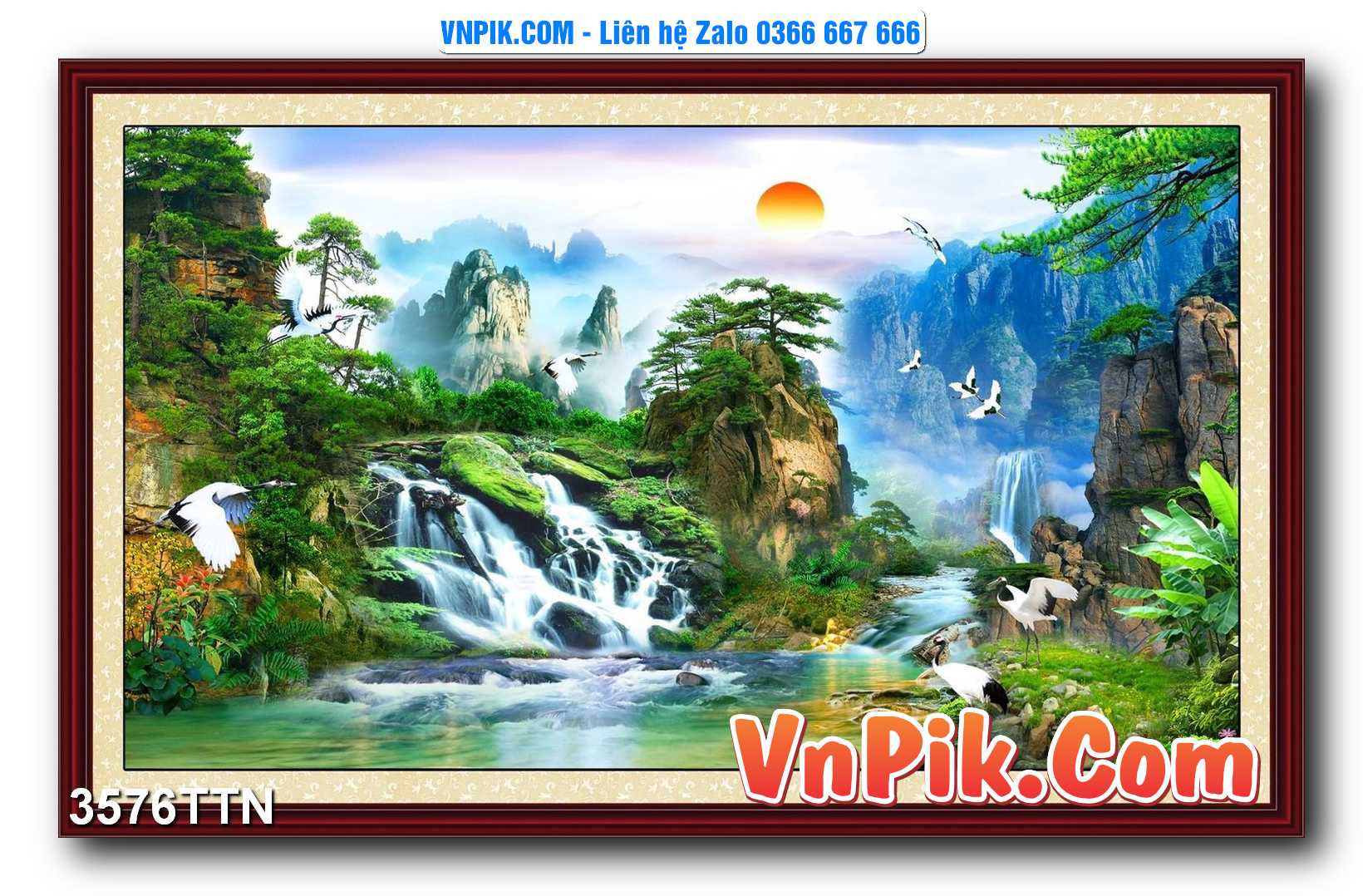 Tranh thác nước – Tranh phong thủy – Tranh treo tường mã 3576TTN