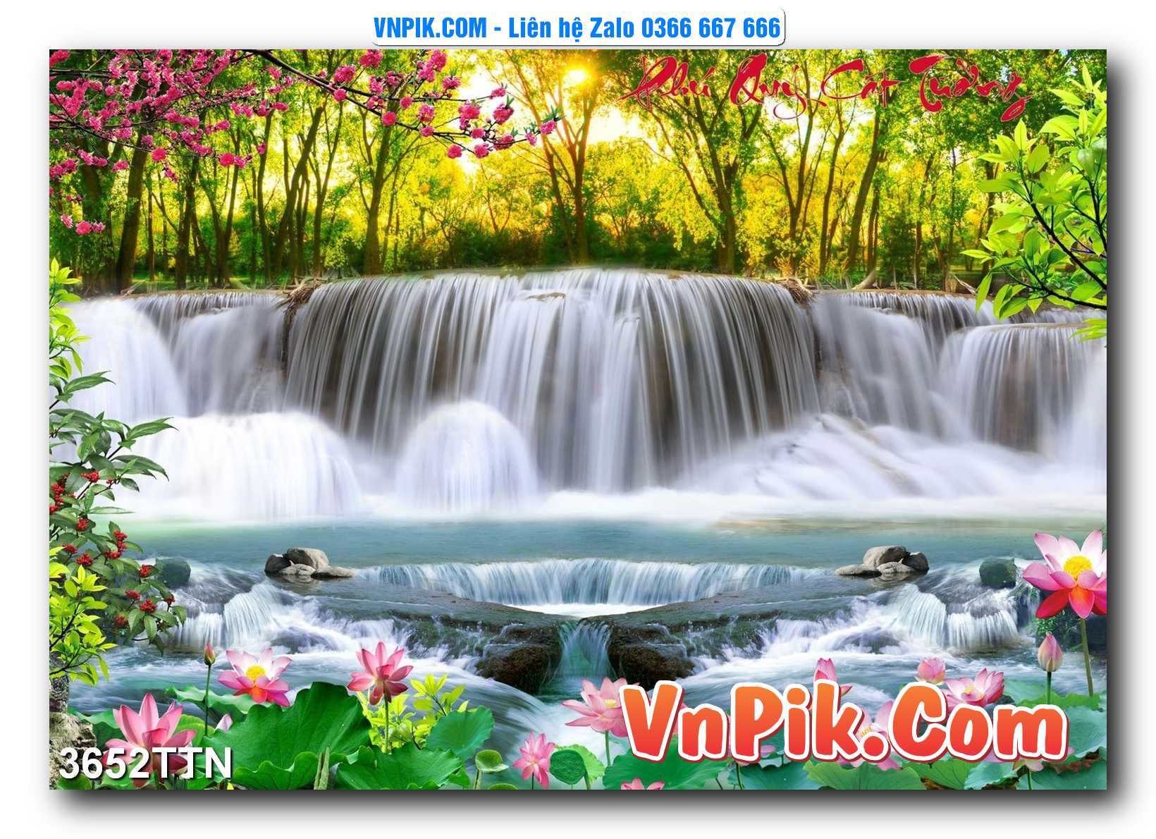 Tranh thác nước – Tranh phong thủy – Tranh treo tường mã 3652TTN