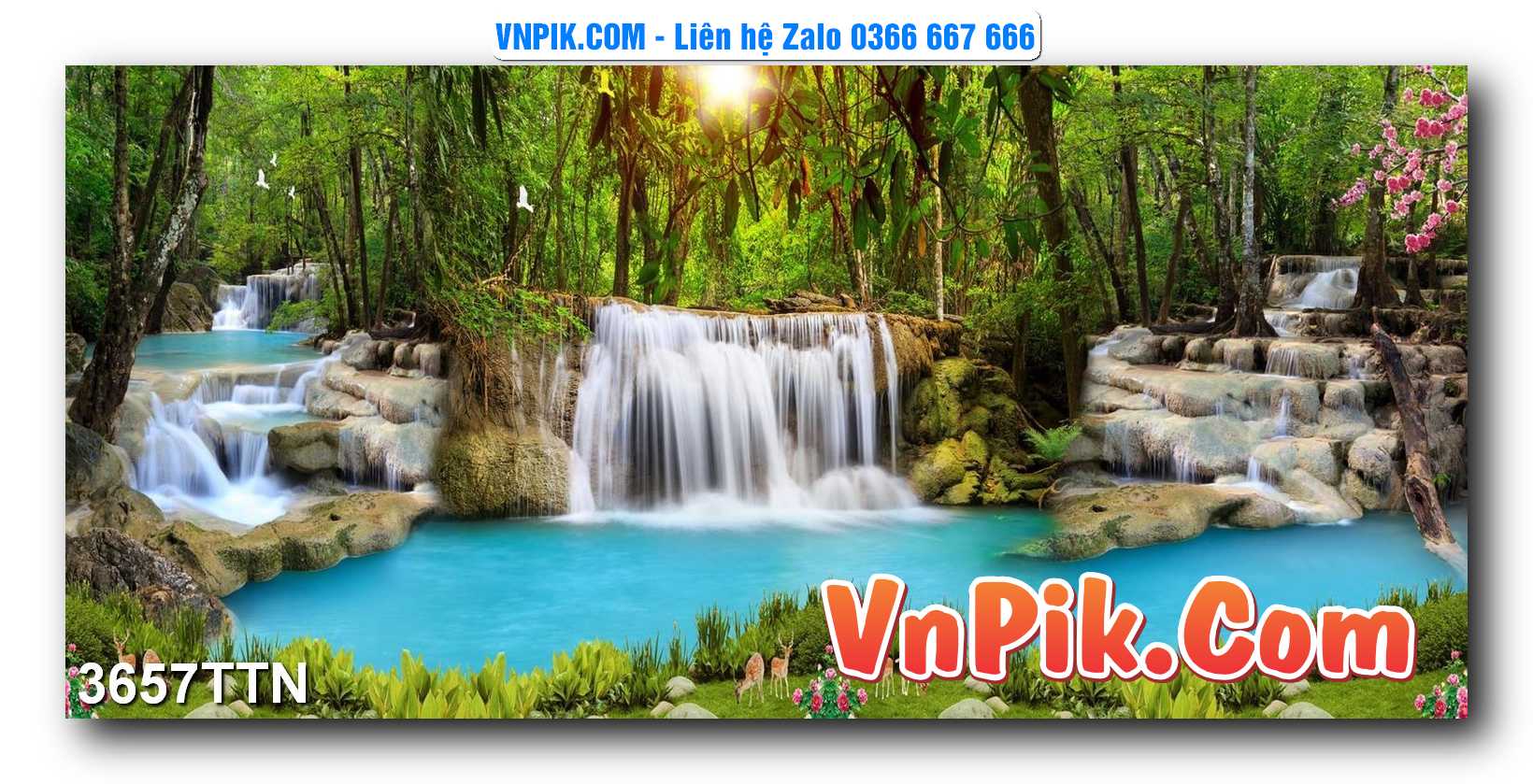 Tranh thác nước – Tranh phong thủy – Tranh treo tường mã 3657TTN