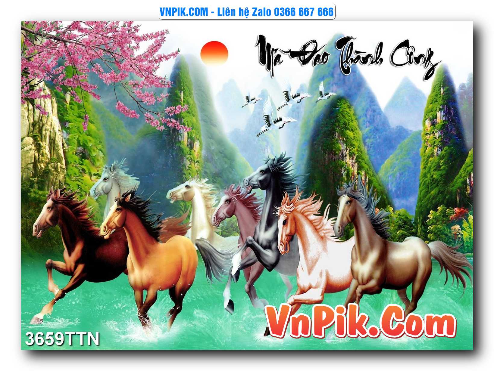 Tranh thác nước – Tranh phong thủy – Tranh treo tường mã 3659TTN