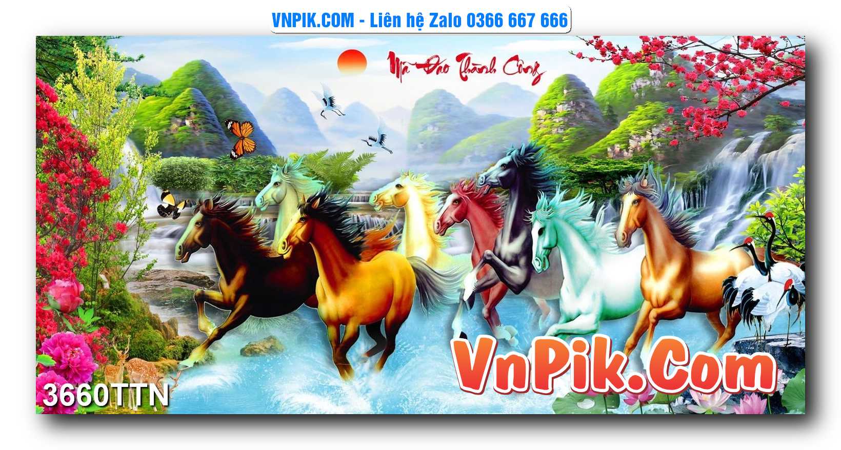 Tranh thác nước – Tranh phong thủy – Tranh treo tường mã 3660TTN