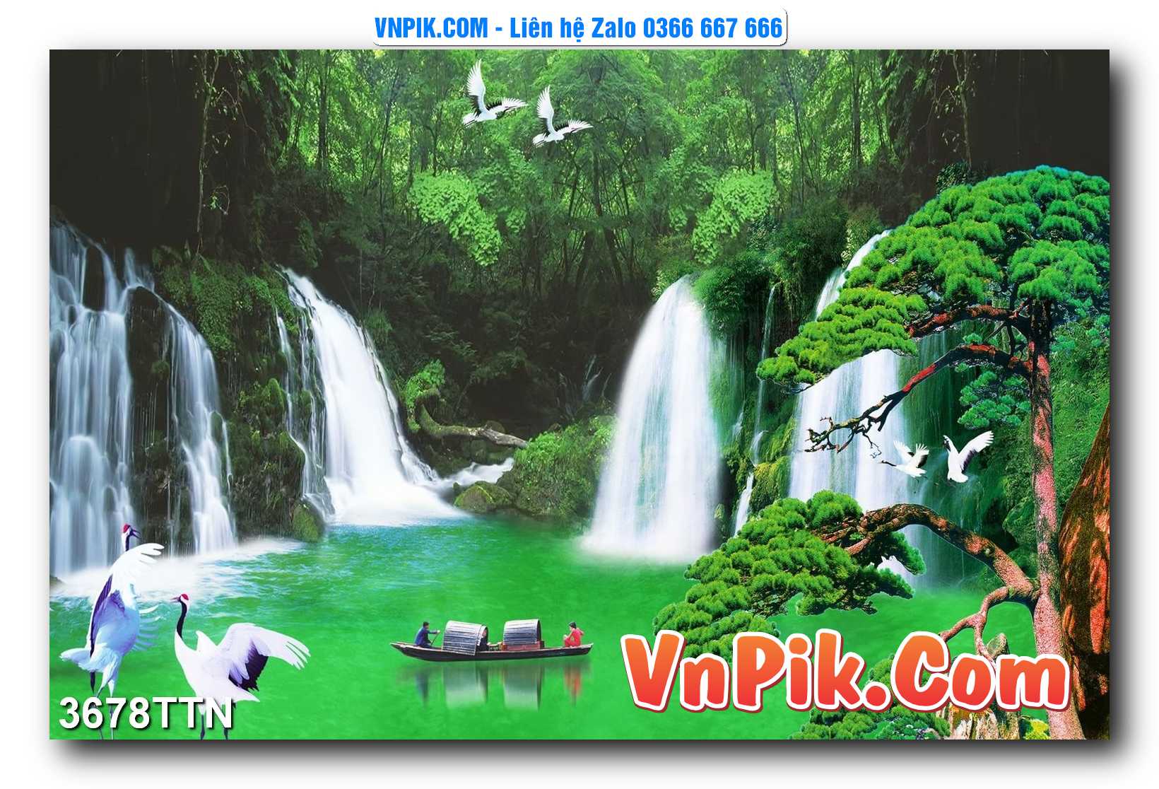 Tranh thác nước – Tranh phong thủy – Tranh treo tường mã 3678TTN