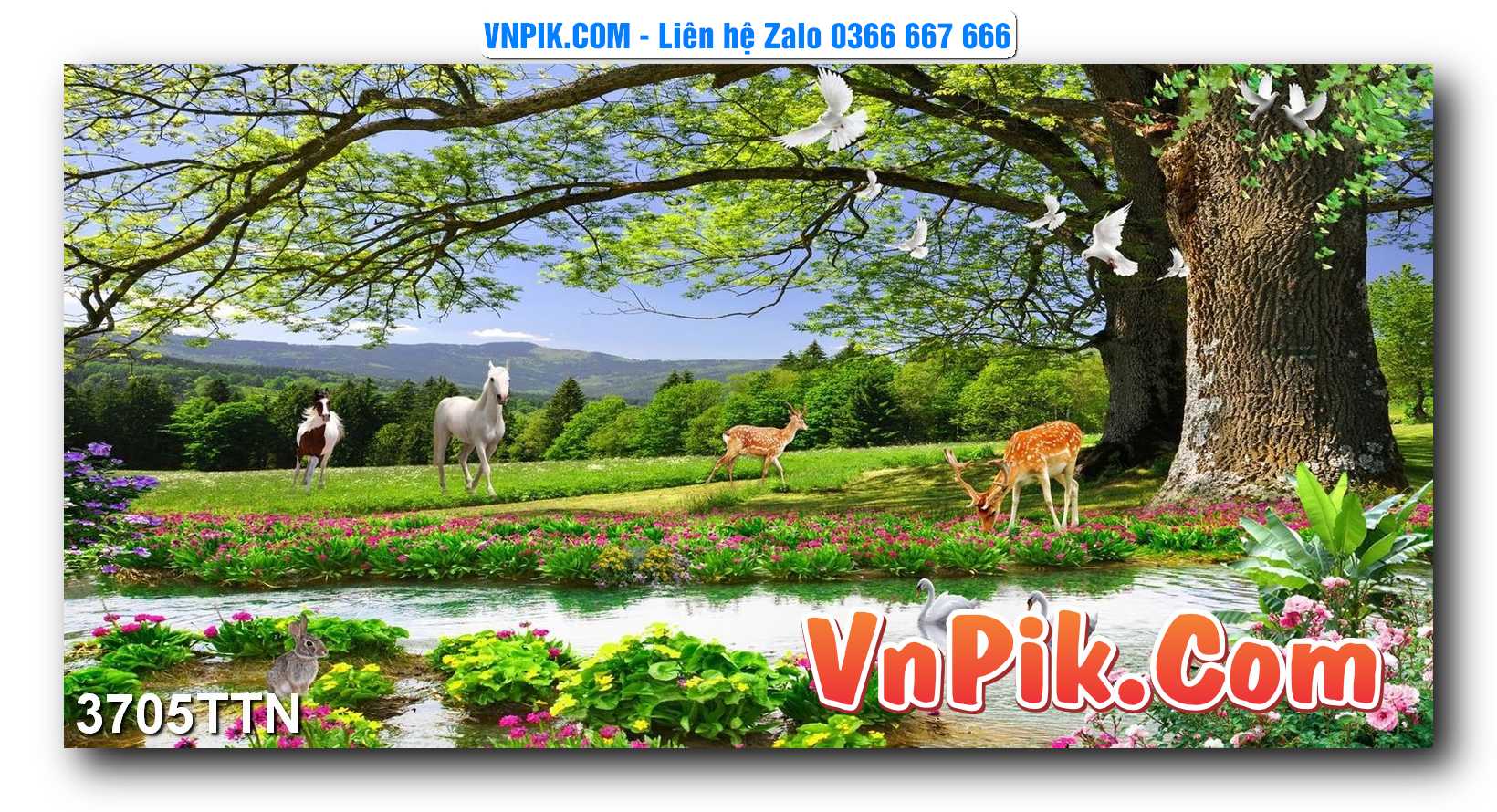 Tranh thác nước – Tranh phong thủy – Tranh treo tường mã 3705TTN