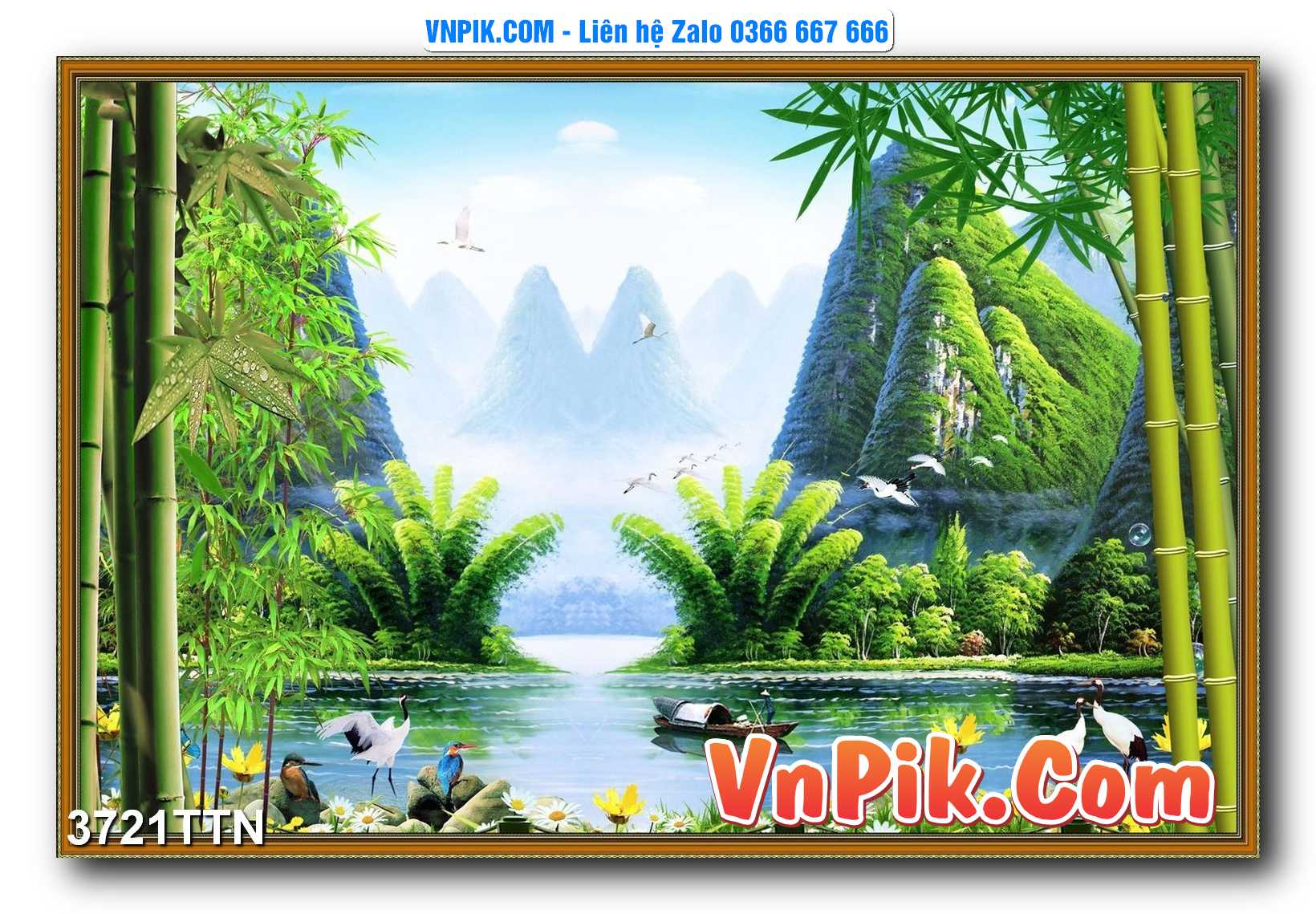 Tranh thác nước – Tranh phong thủy – Tranh treo tường mã 3721TTN