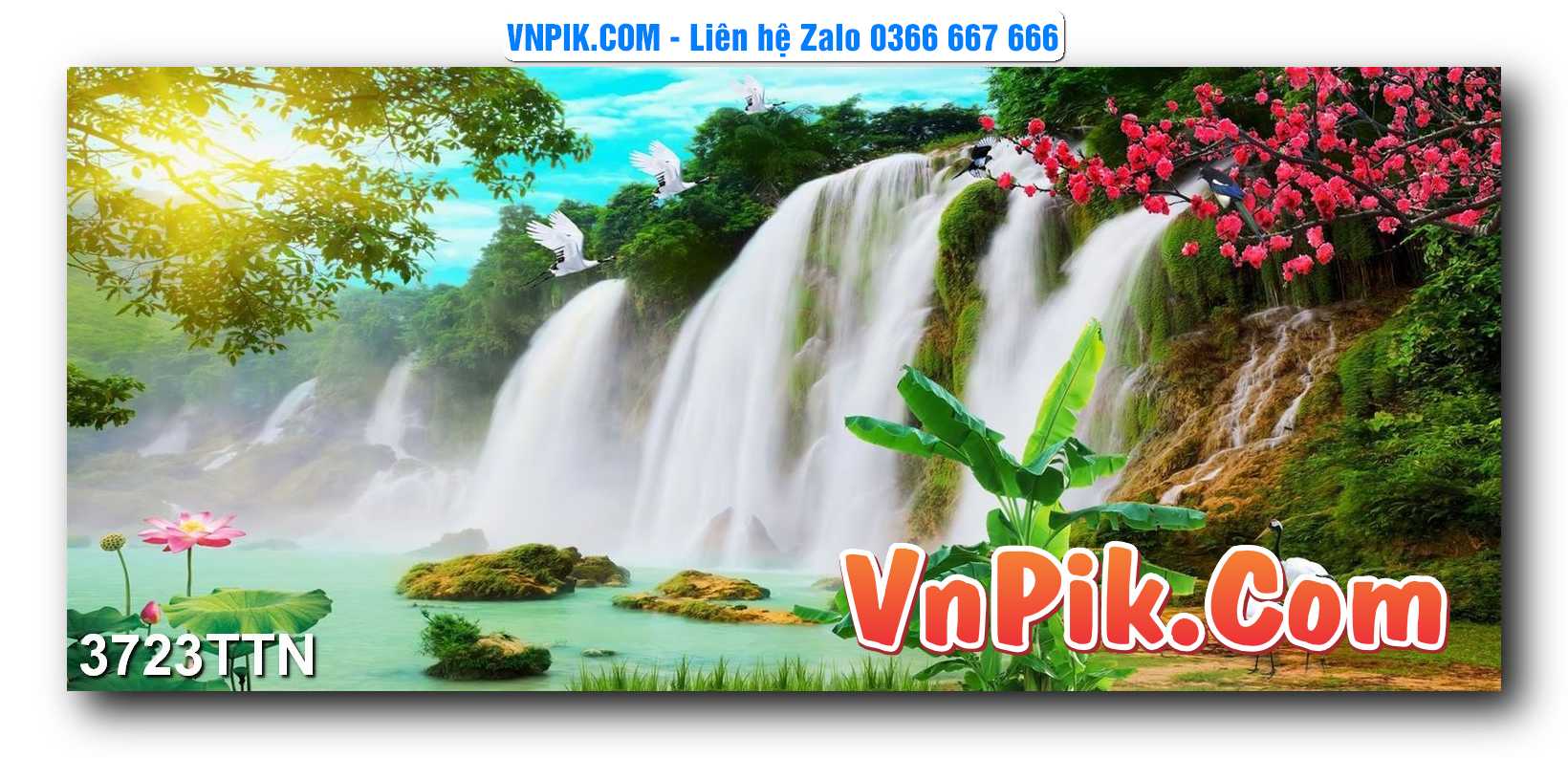 Tranh thác nước – Tranh phong thủy – Tranh treo tường mã 3723TTN