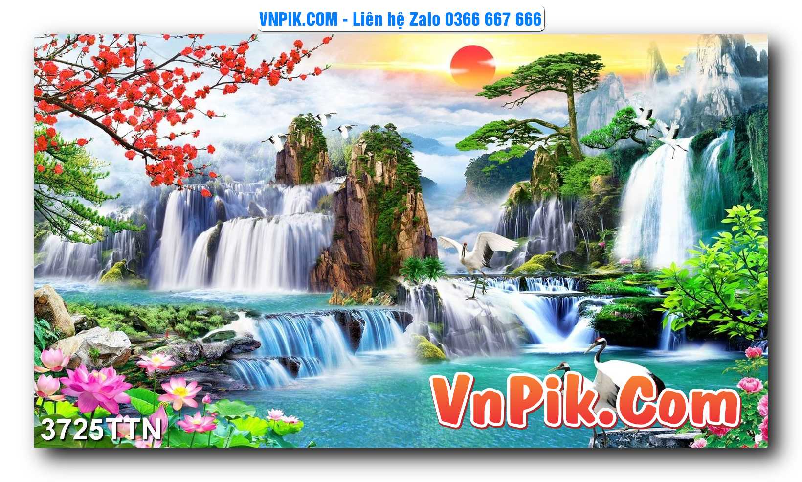 Tranh thác nước – Tranh phong thủy – Tranh treo tường mã 3725TTN