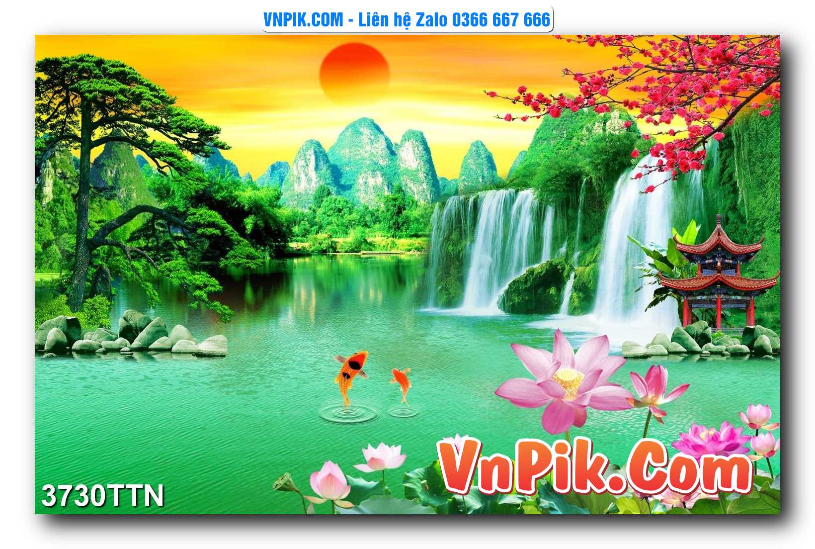 Tranh thác nước – Tranh phong thủy – Tranh treo tường mã 3730TTN