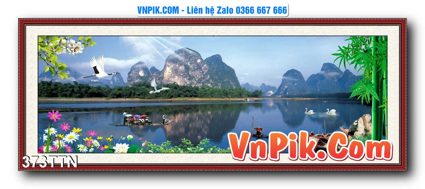 Tranh thác nước – Tranh phong thủy – Tranh treo tường mã 373TTN