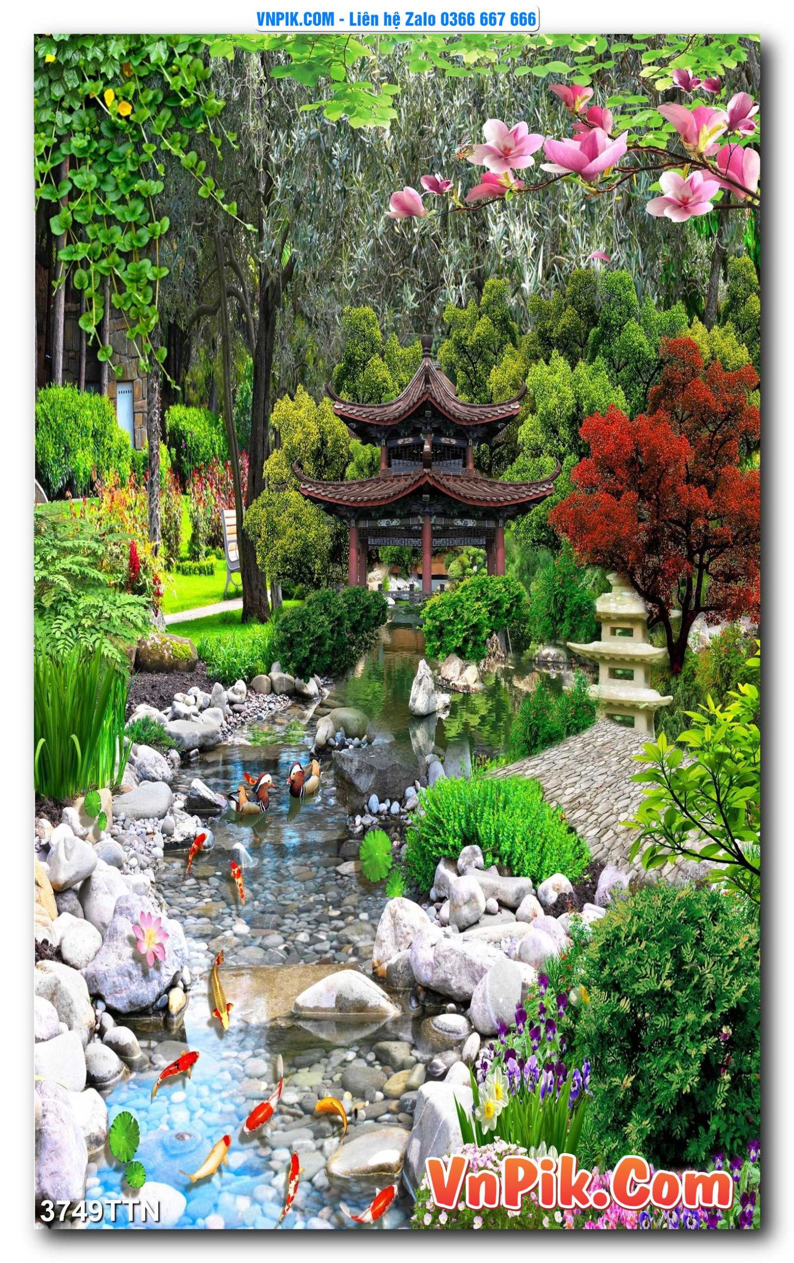 Tranh thác nước – Tranh phong thủy – Tranh treo tường mã 3749TTN