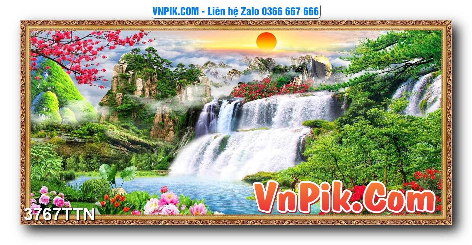 Tranh thác nước – Tranh phong thủy – Tranh treo tường mã 3767TTN