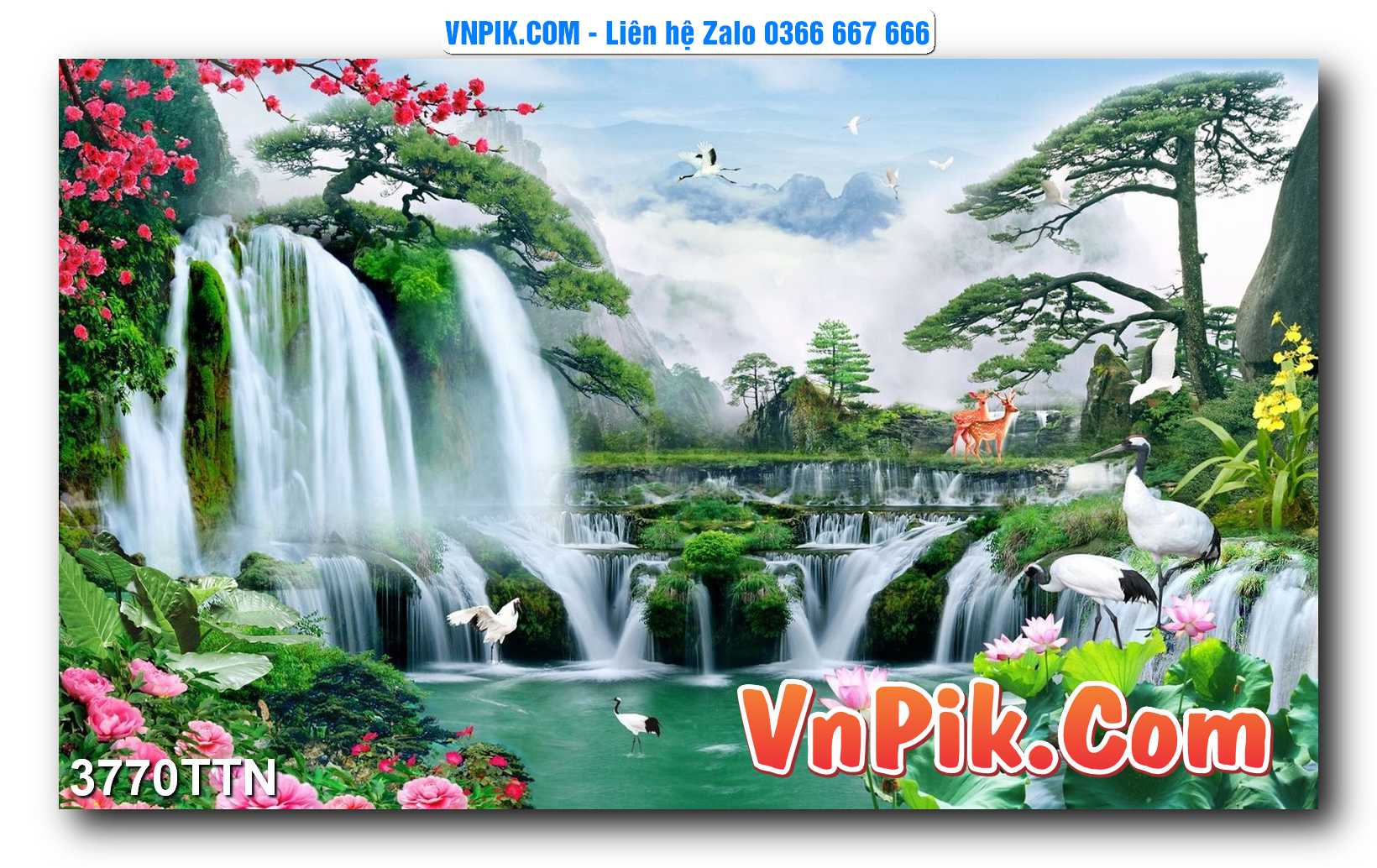 Tranh thác nước – Tranh phong thủy – Tranh treo tường mã 3770TTN
