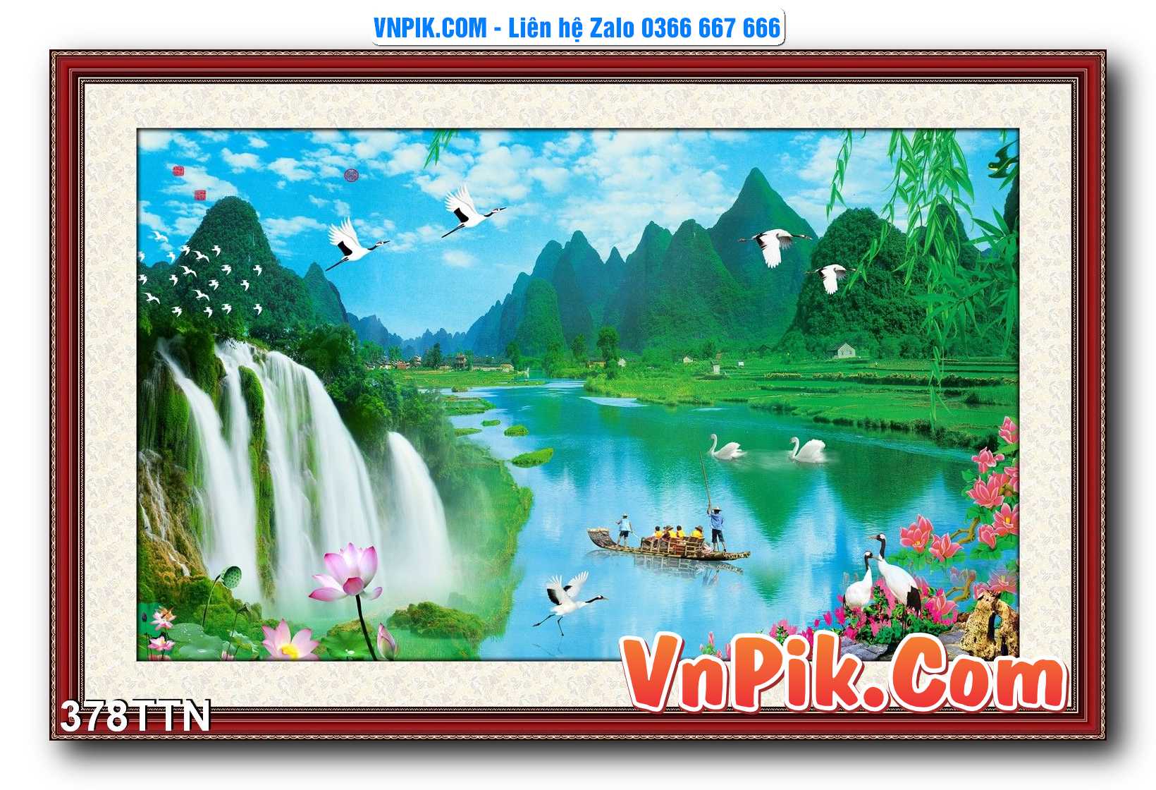 Tranh thác nước – Tranh phong thủy – Tranh treo tường mã 378TTN