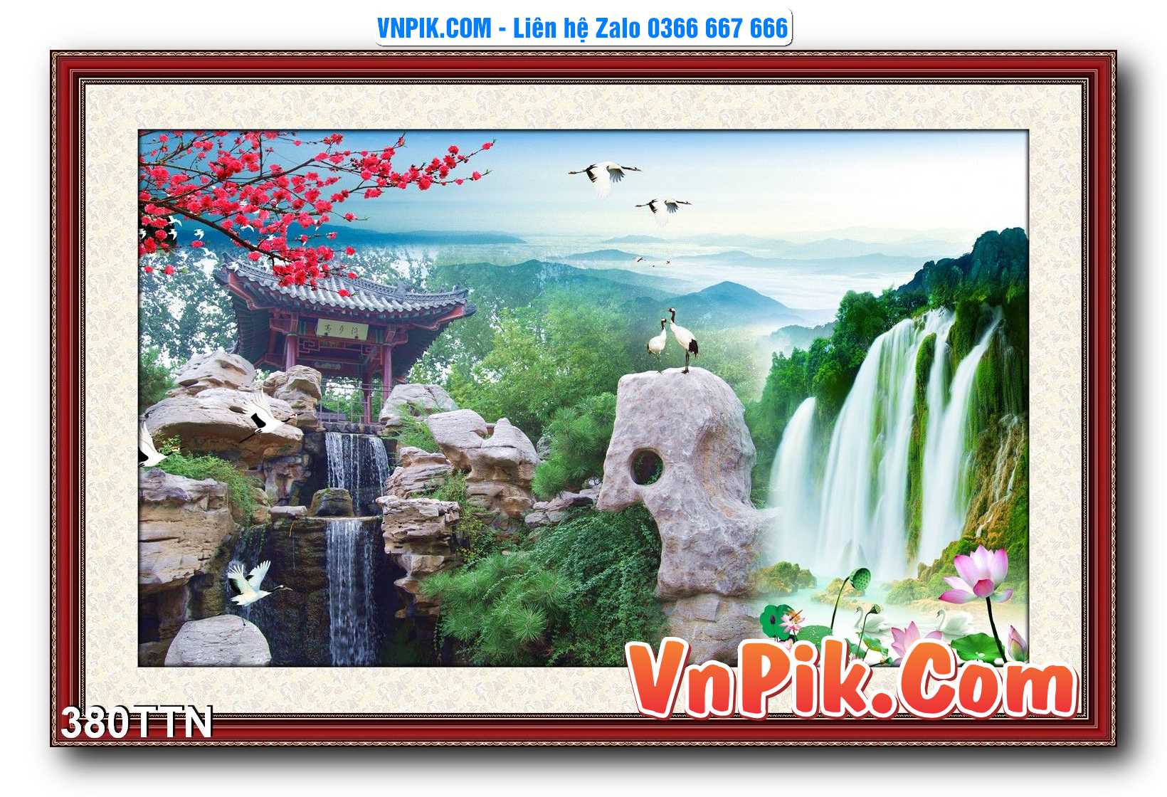 Tranh thác nước – Tranh phong thủy – Tranh treo tường mã 380TTN