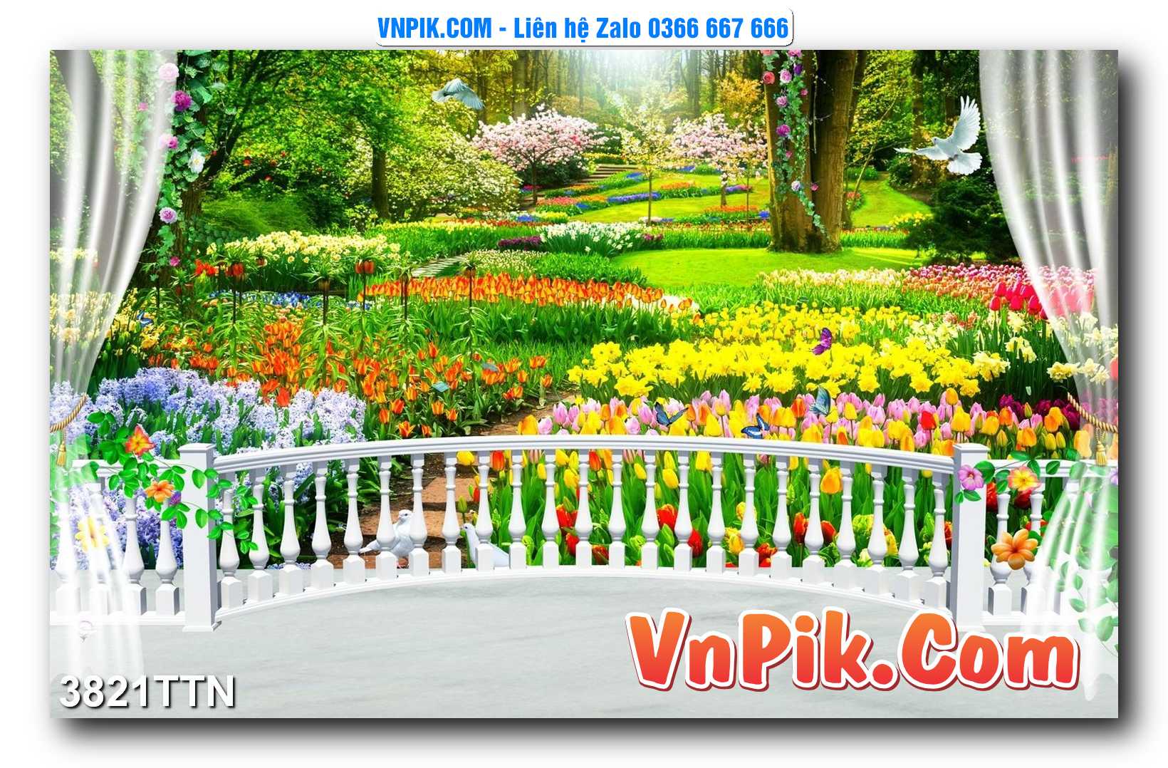 Tranh thác nước – Tranh phong thủy – Tranh treo tường mã 3821TTN