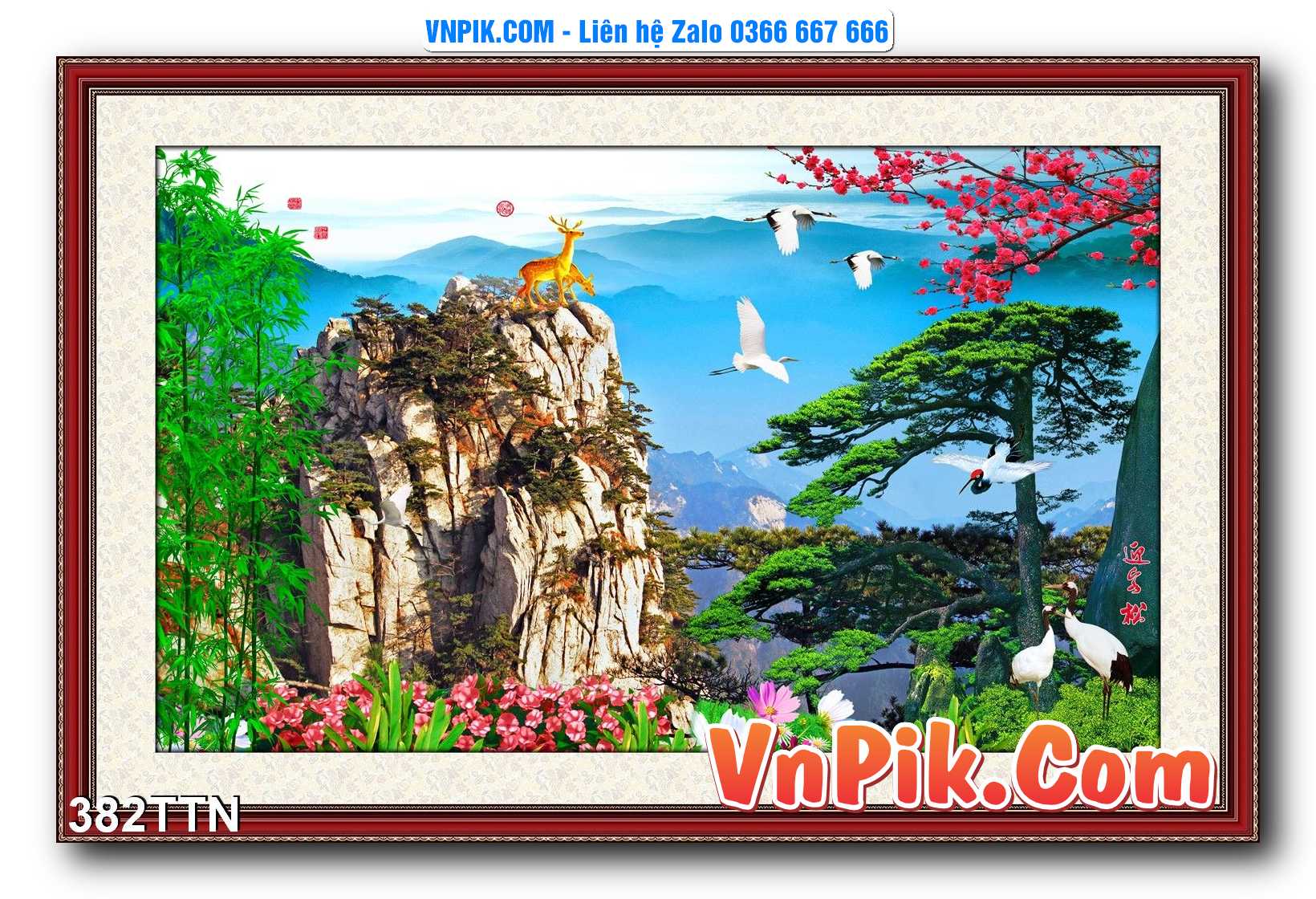 Tranh thác nước – Tranh phong thủy – Tranh treo tường mã 382TTN