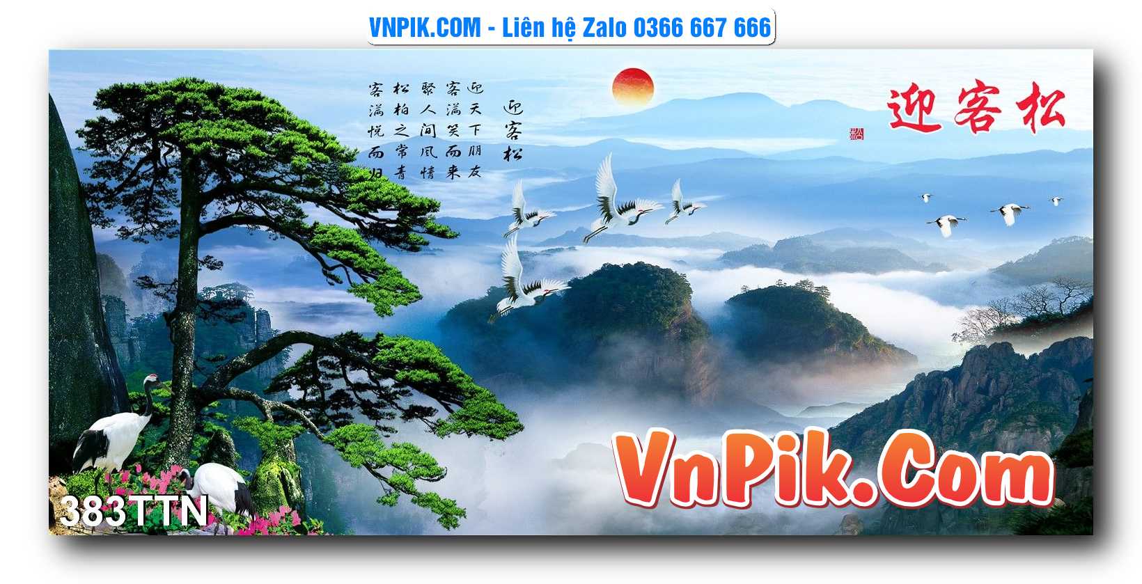 Tranh thác nước – Tranh phong thủy – Tranh treo tường mã 383TTN