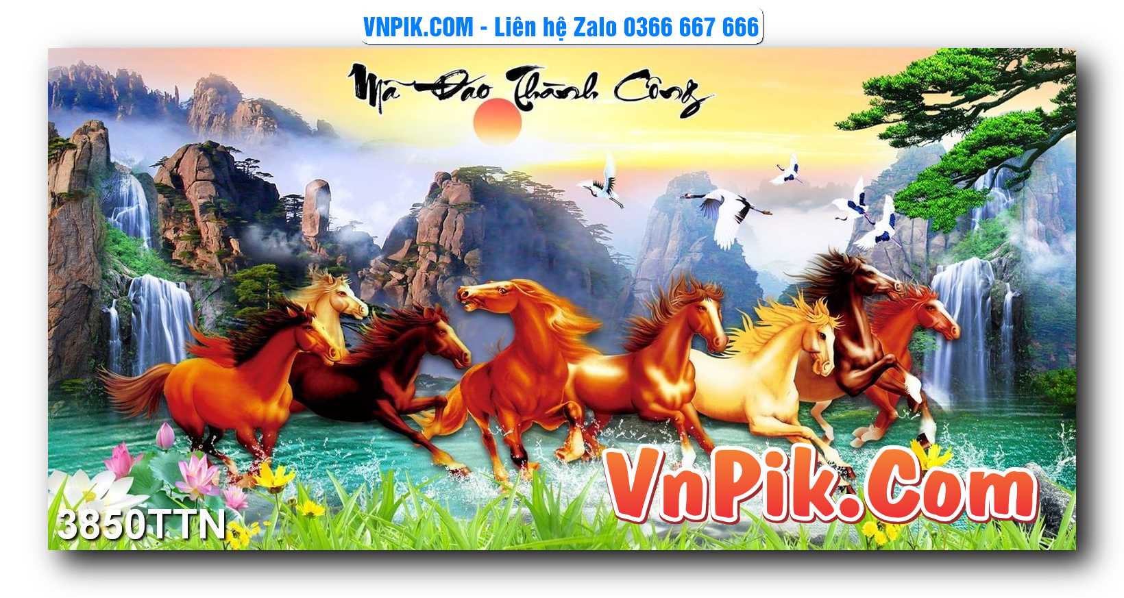 Tranh thác nước – Tranh phong thủy – Tranh treo tường mã 3850TTN