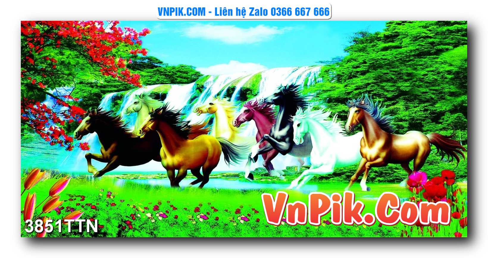 Tranh thác nước – Tranh phong thủy – Tranh treo tường mã 3851TTN