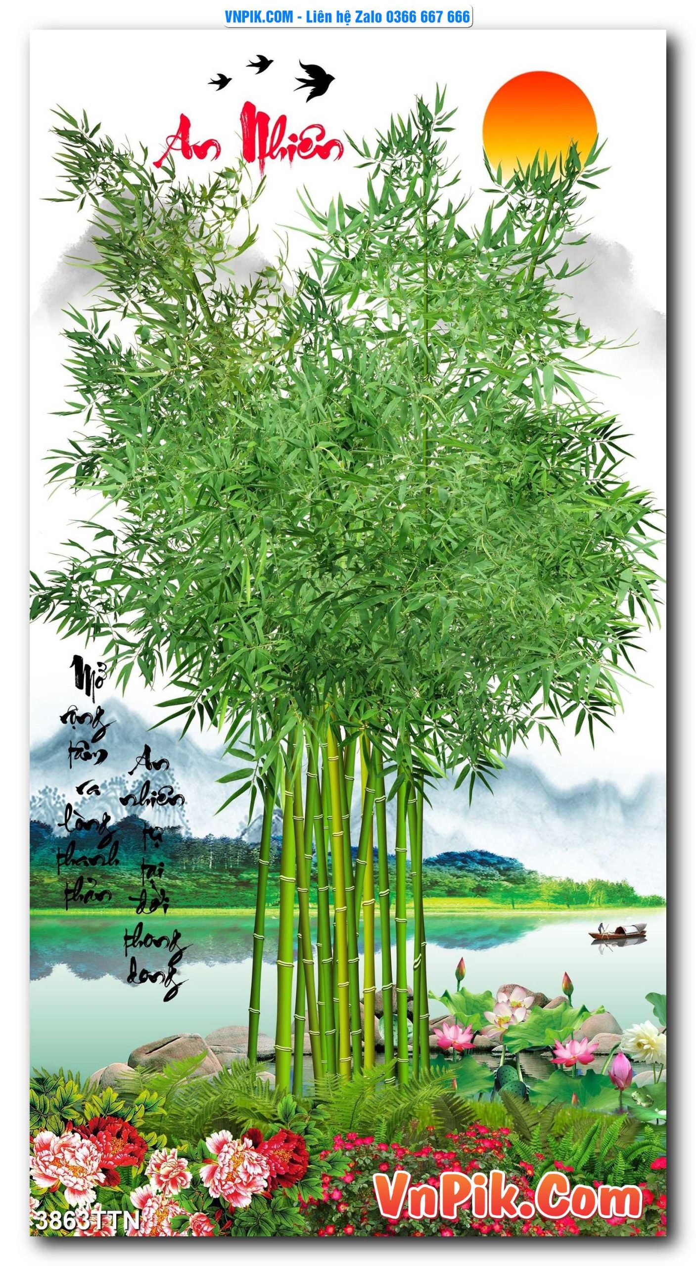 Tranh thác nước – Tranh phong thủy – Tranh treo tường mã 3863TTN