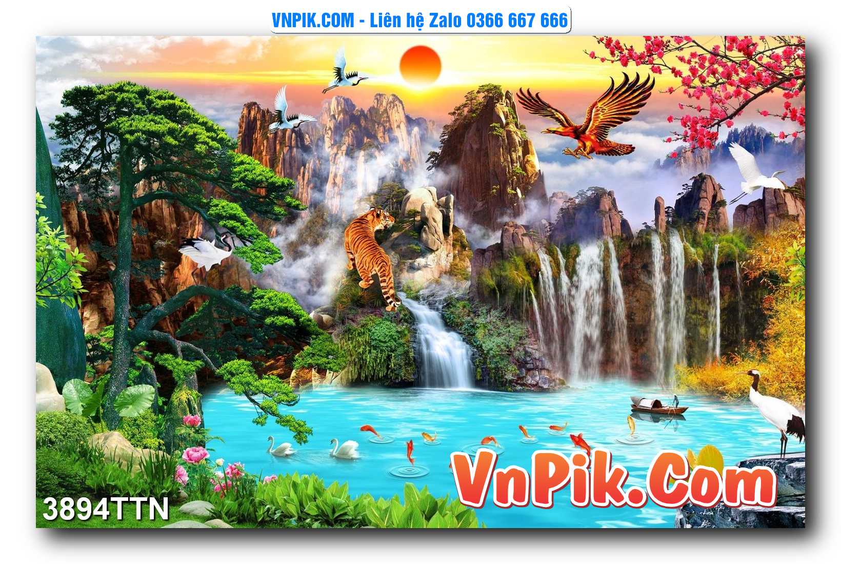 Tranh thác nước – Tranh phong thủy – Tranh treo tường mã 3894TTN